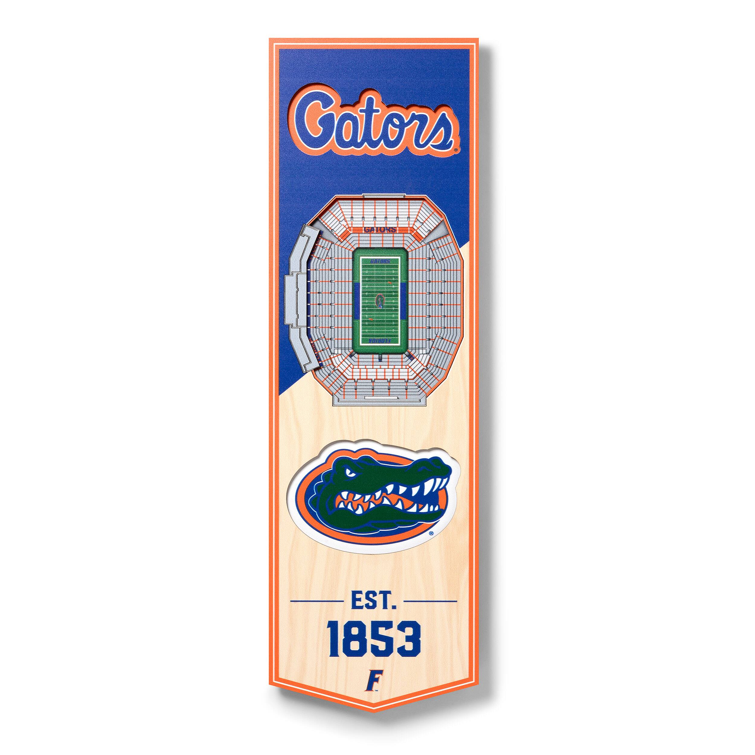 You the Fan Officially Licensed NCAA 6" x 19" 3D Stadium Banner - Florida Gators