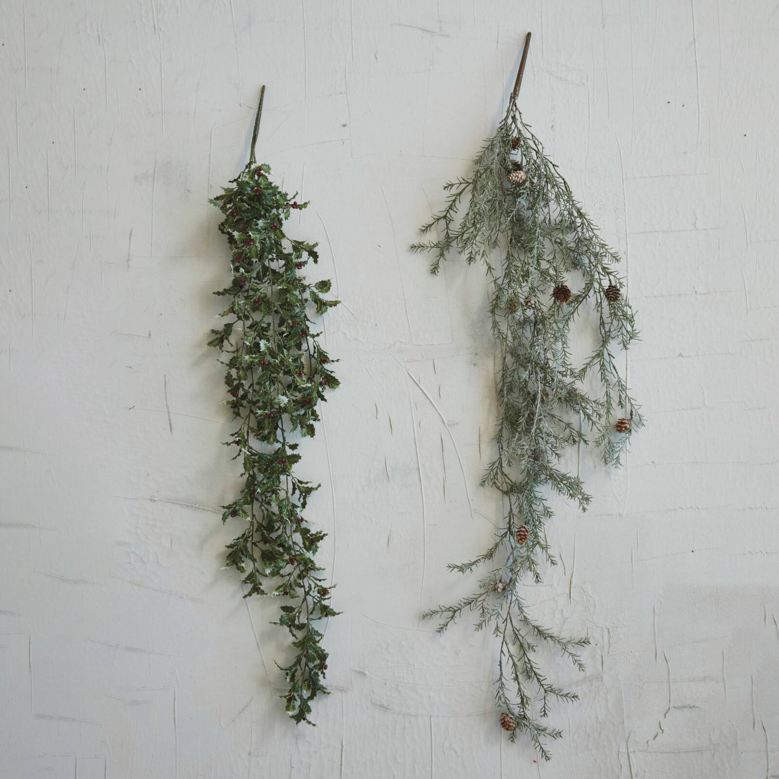 Hello Honey® 6ft. Green Faux Pine & Mistletoe Garland with Red Berries