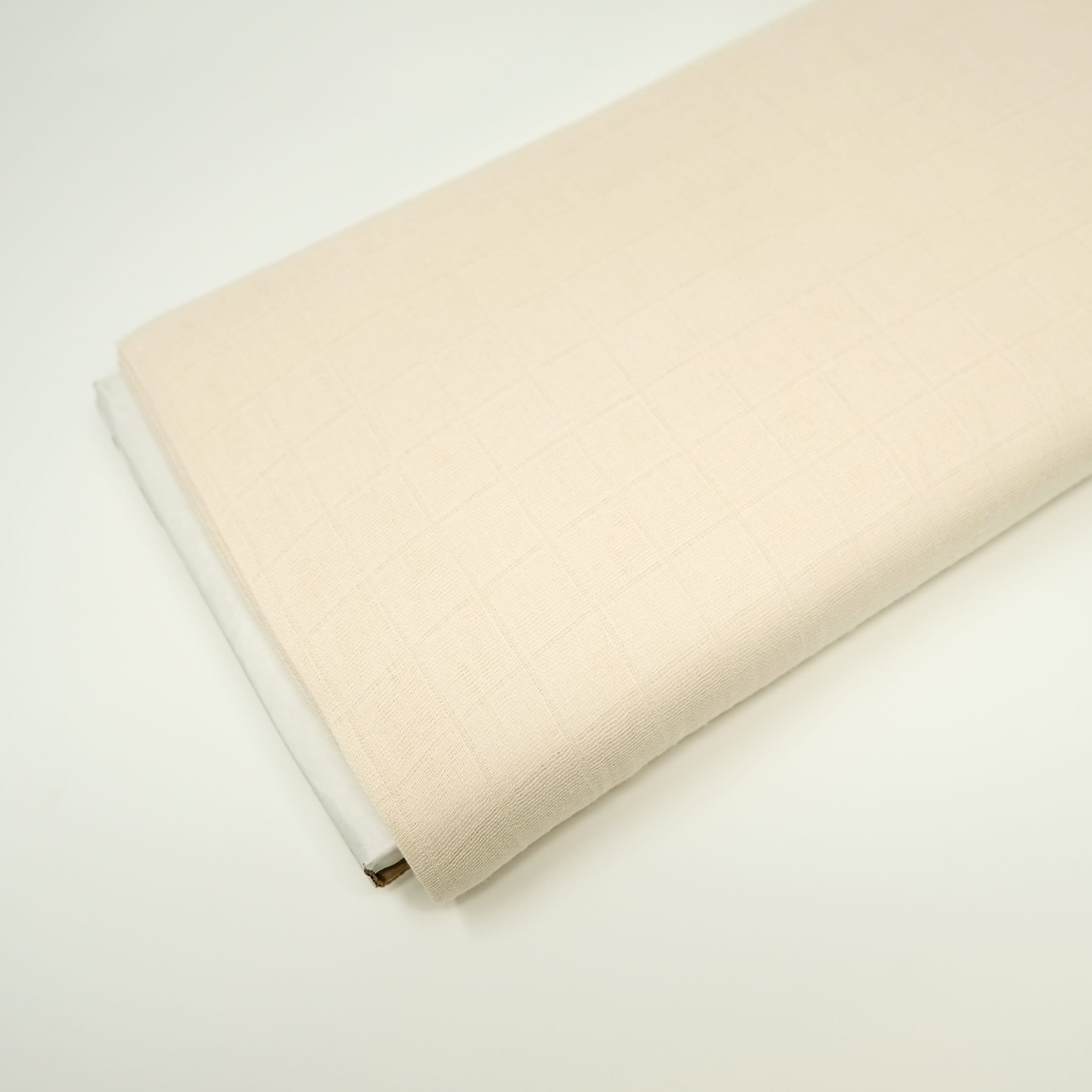 Roc-Lon Natural Double Checked Gauze Cotton Muslin Fabric