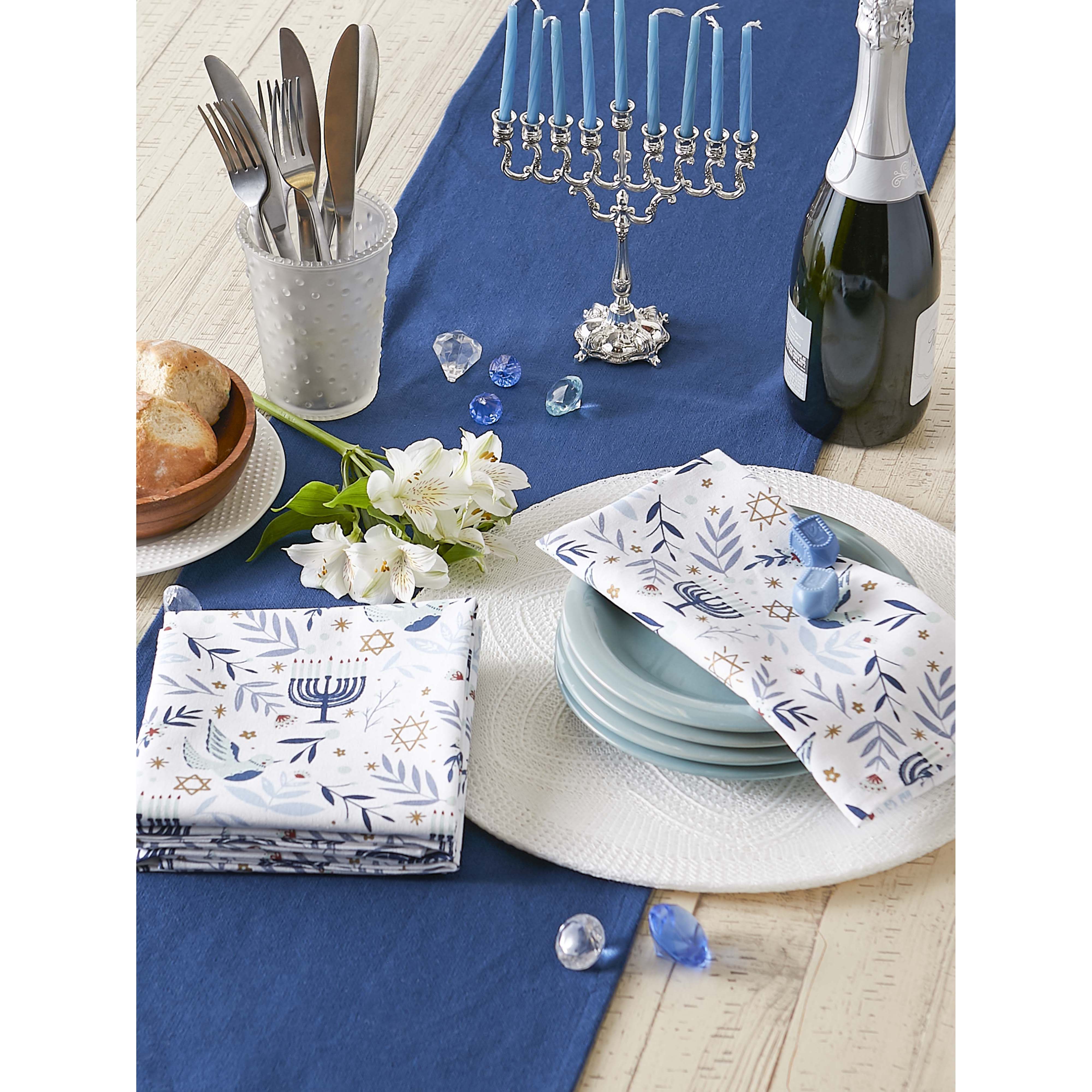 DII® Hanukkah Blessings Printed Napkin Set