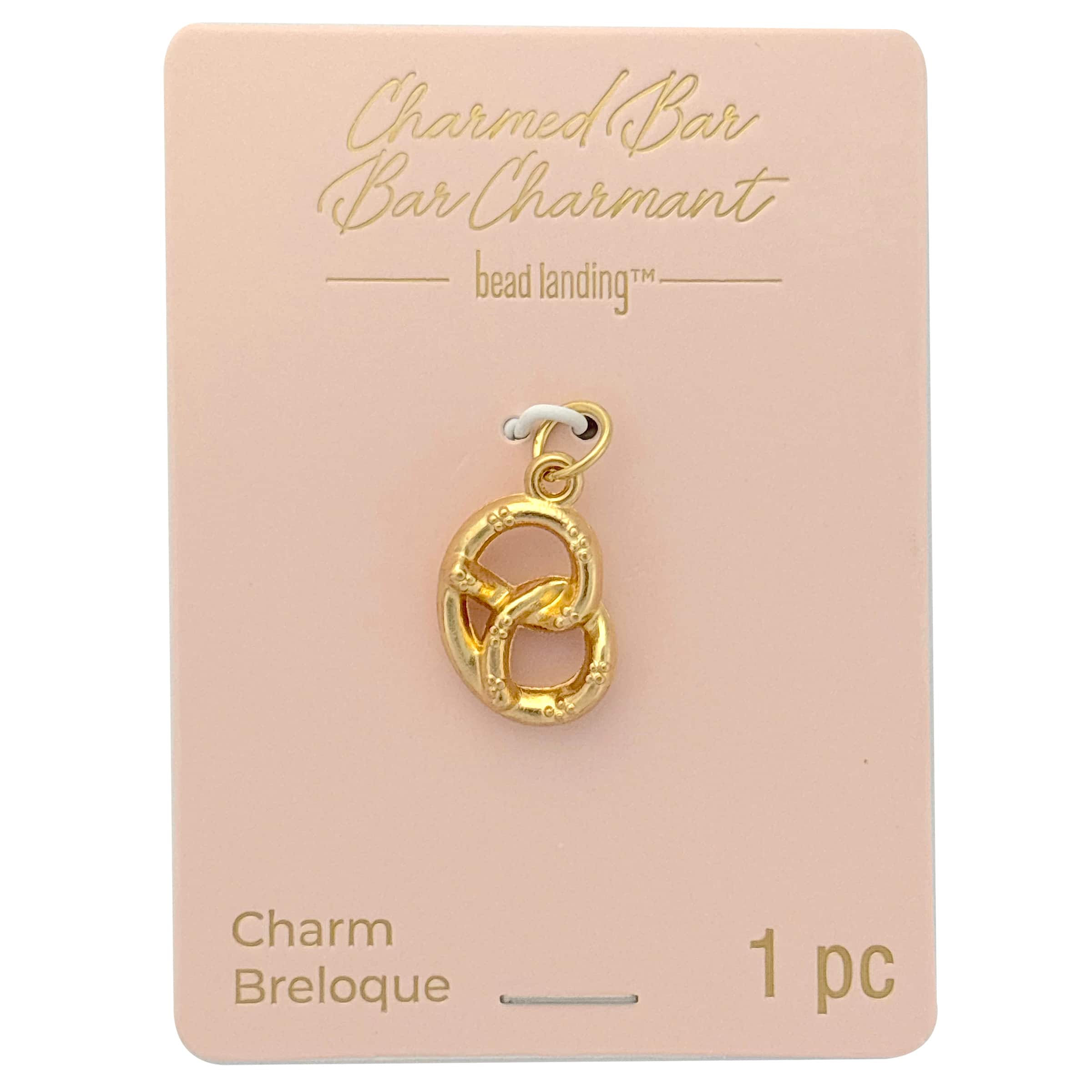Charmed Bar Gold Pretzel Charm by Bead Landing™