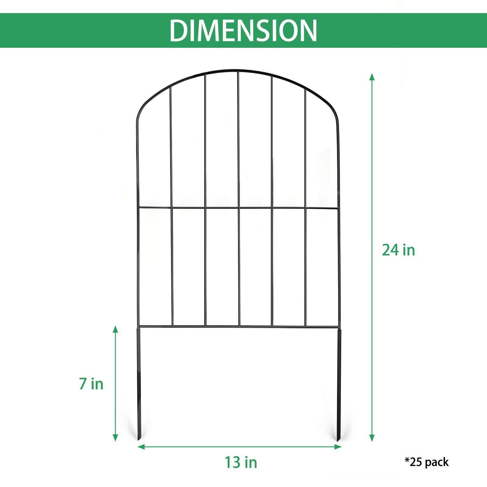 NEX™ Metal Panel Arch Garden Fence, 25ct.