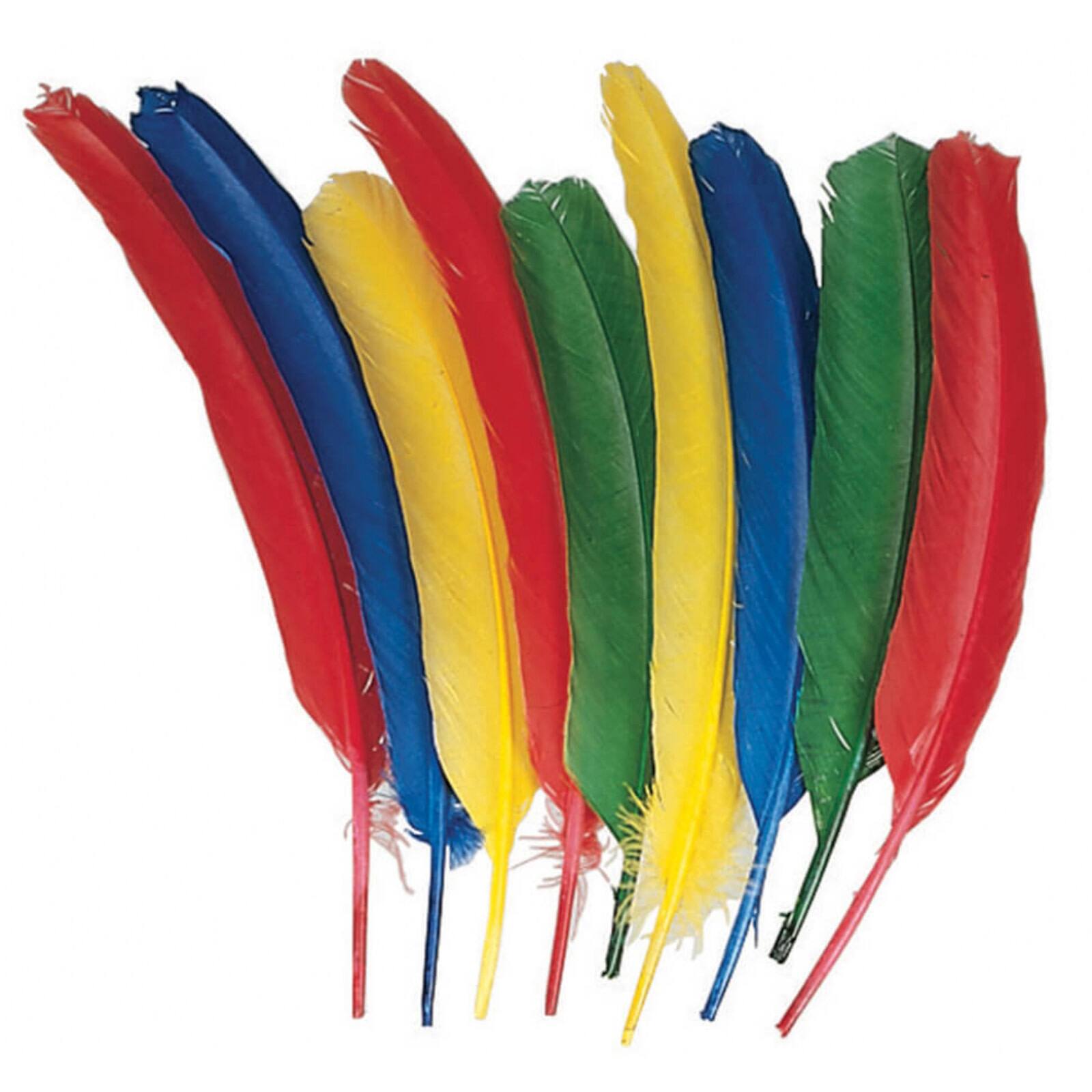 Creativity Street® 12" Assorted Color Quill Feathers, 3 Packs of 24