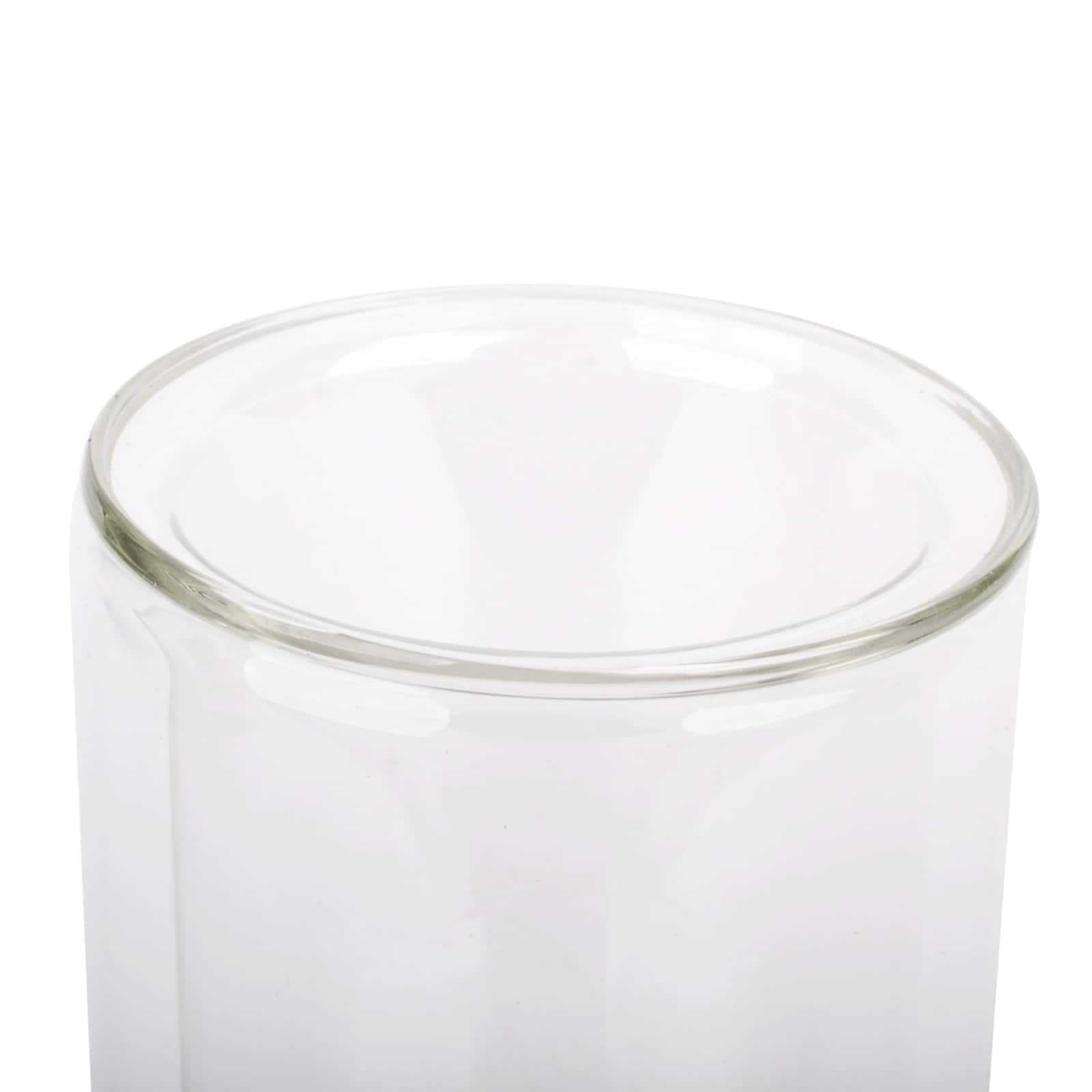 8" Clear Glass Dual Cylinder Candle Holder by Ashland®