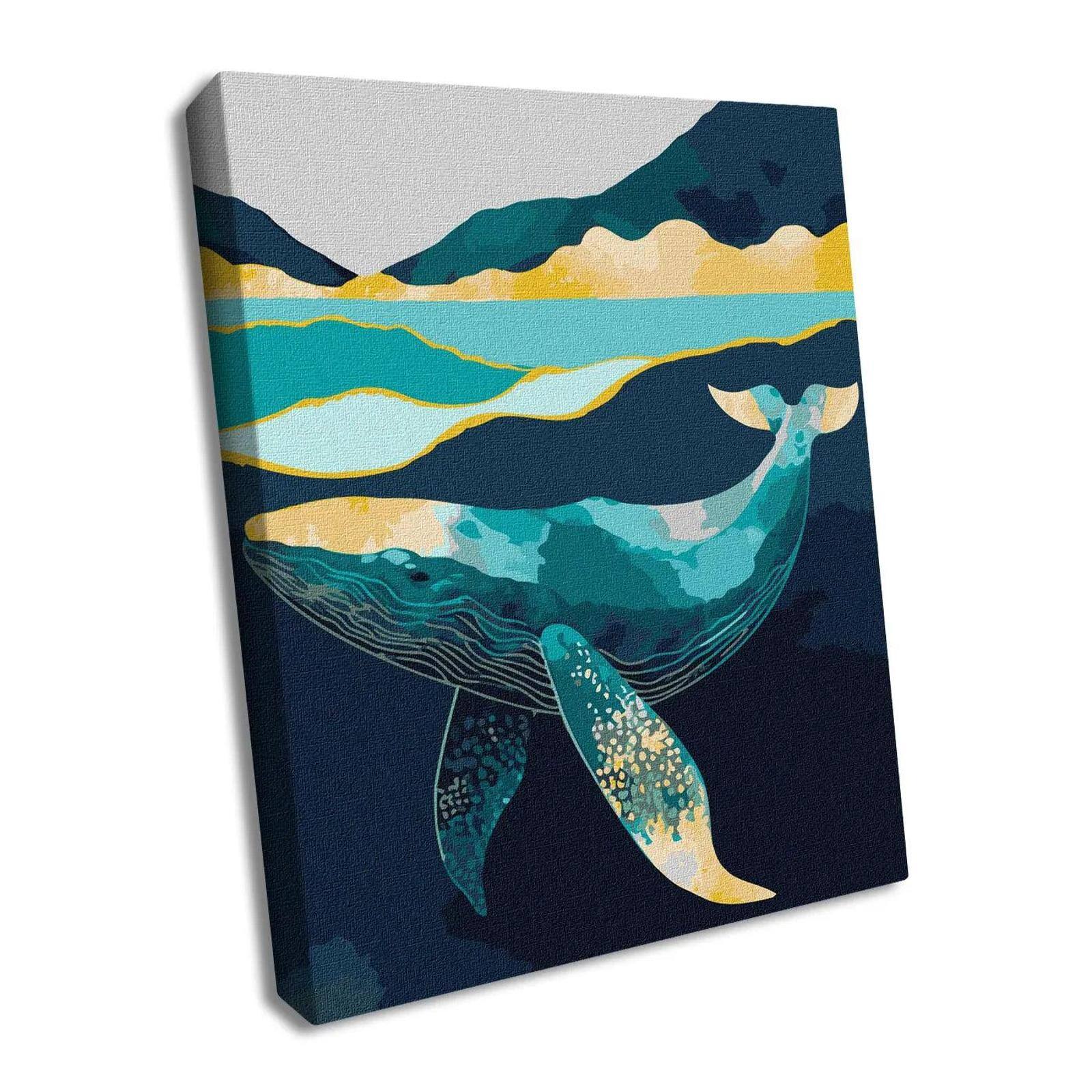 Ideyka Graceful Whale Painting by Numbers Kit