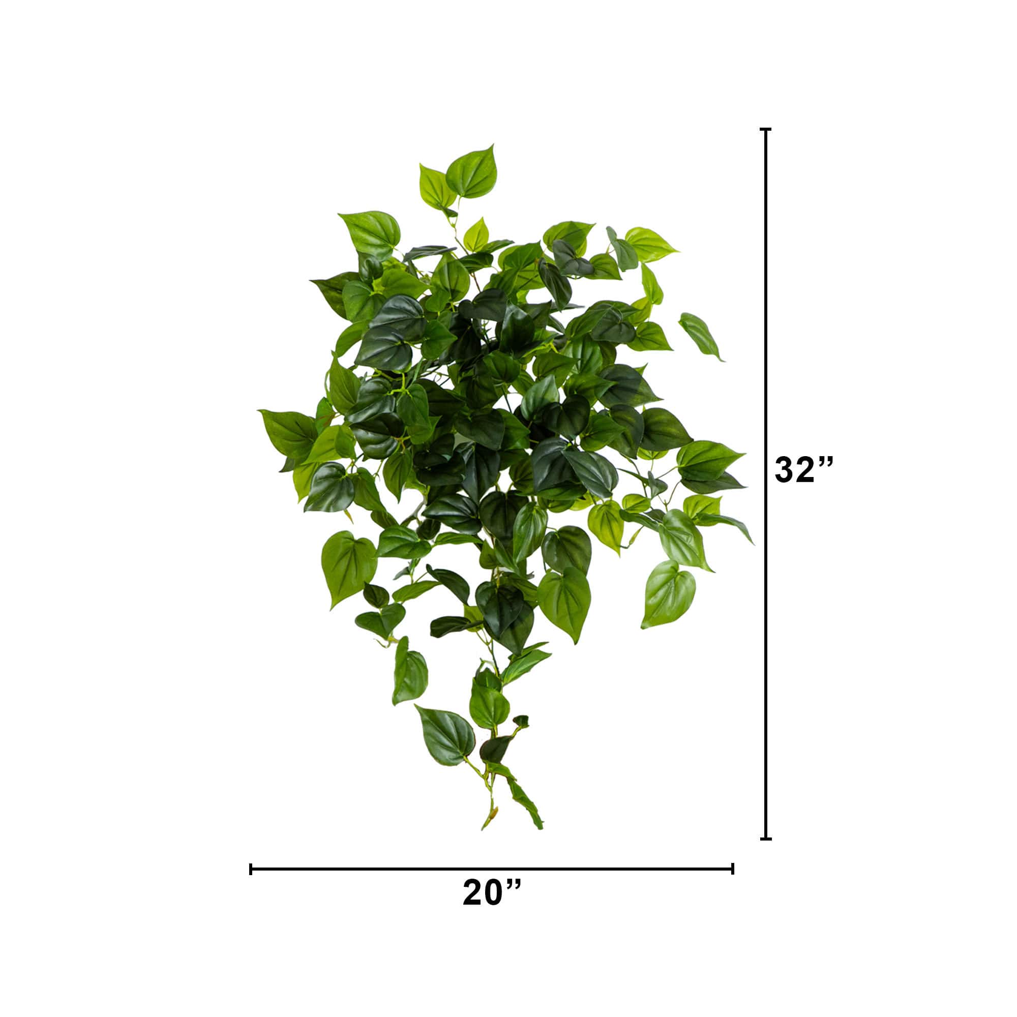 32" UV Resistant Artificial Philodendron Hanging Plant, 2ct.