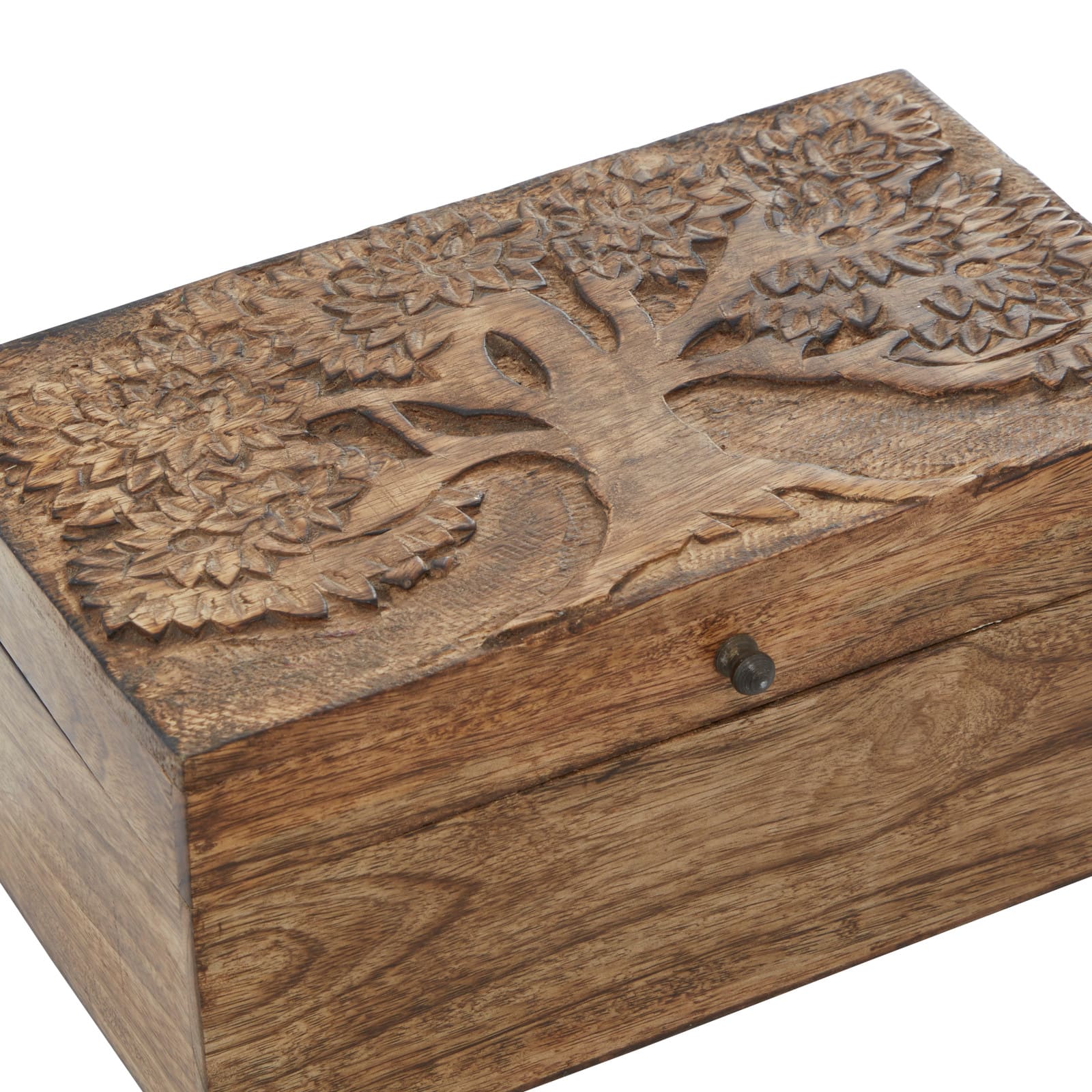 Brown Mango Wood Rustic Box Set
