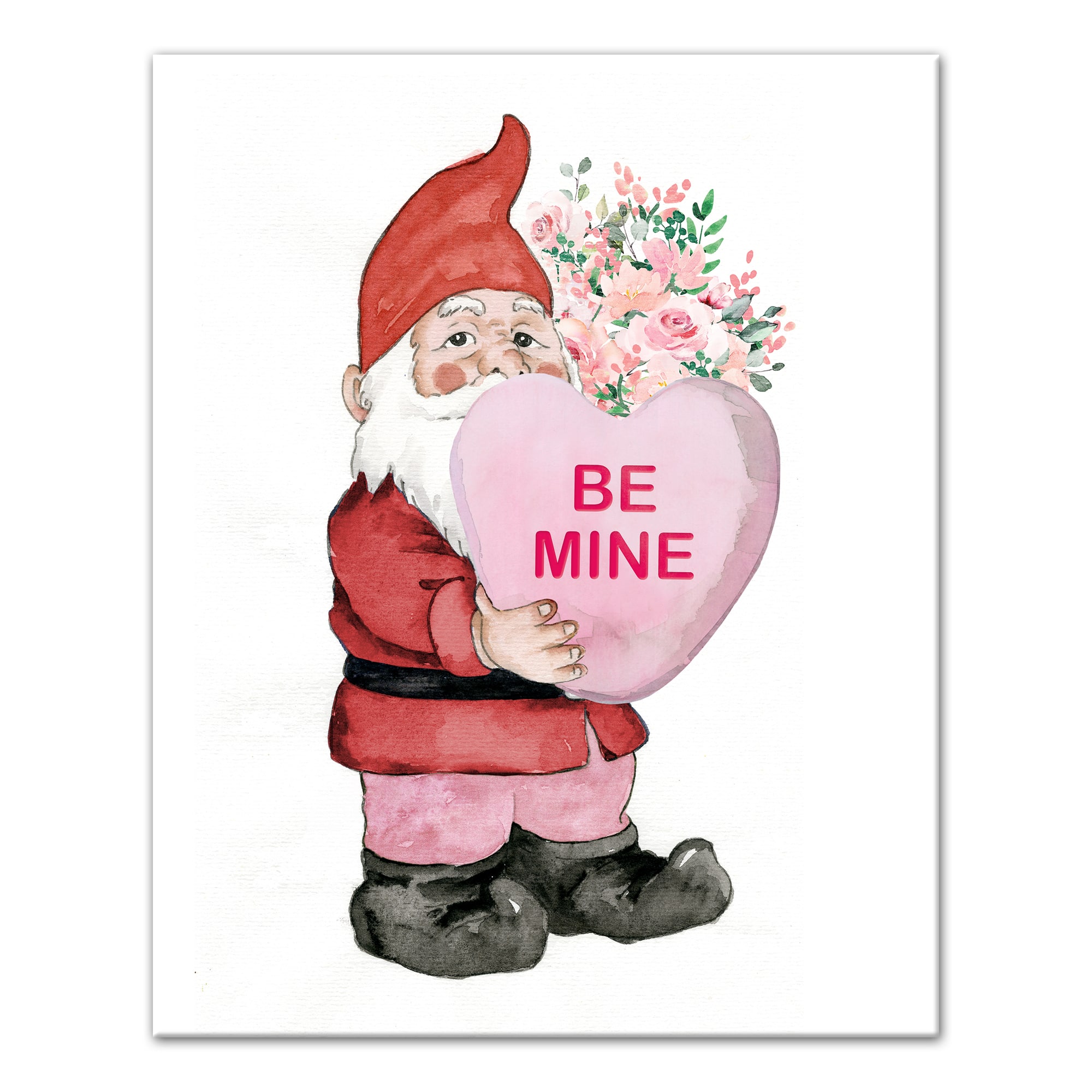 Be Mine Gnome Canvas Wall Art