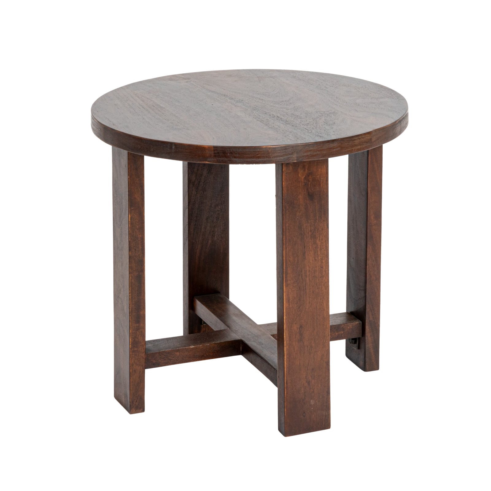Hello Honey® Elegant Acacia Trestle Round End Table