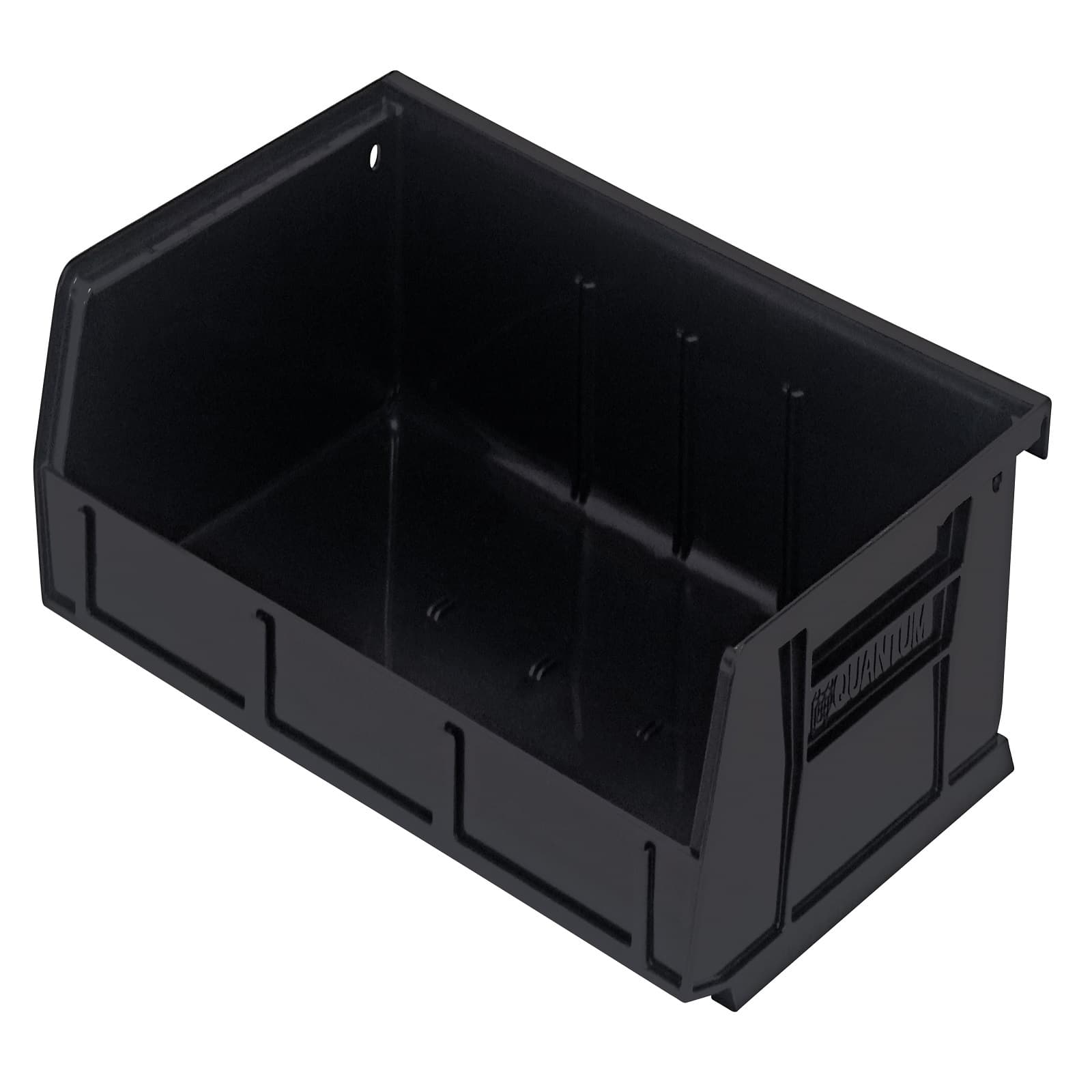 Quantum Storage Systems® Black 7.375" x 11" x 3" ULTRA Stack & Hang Bin