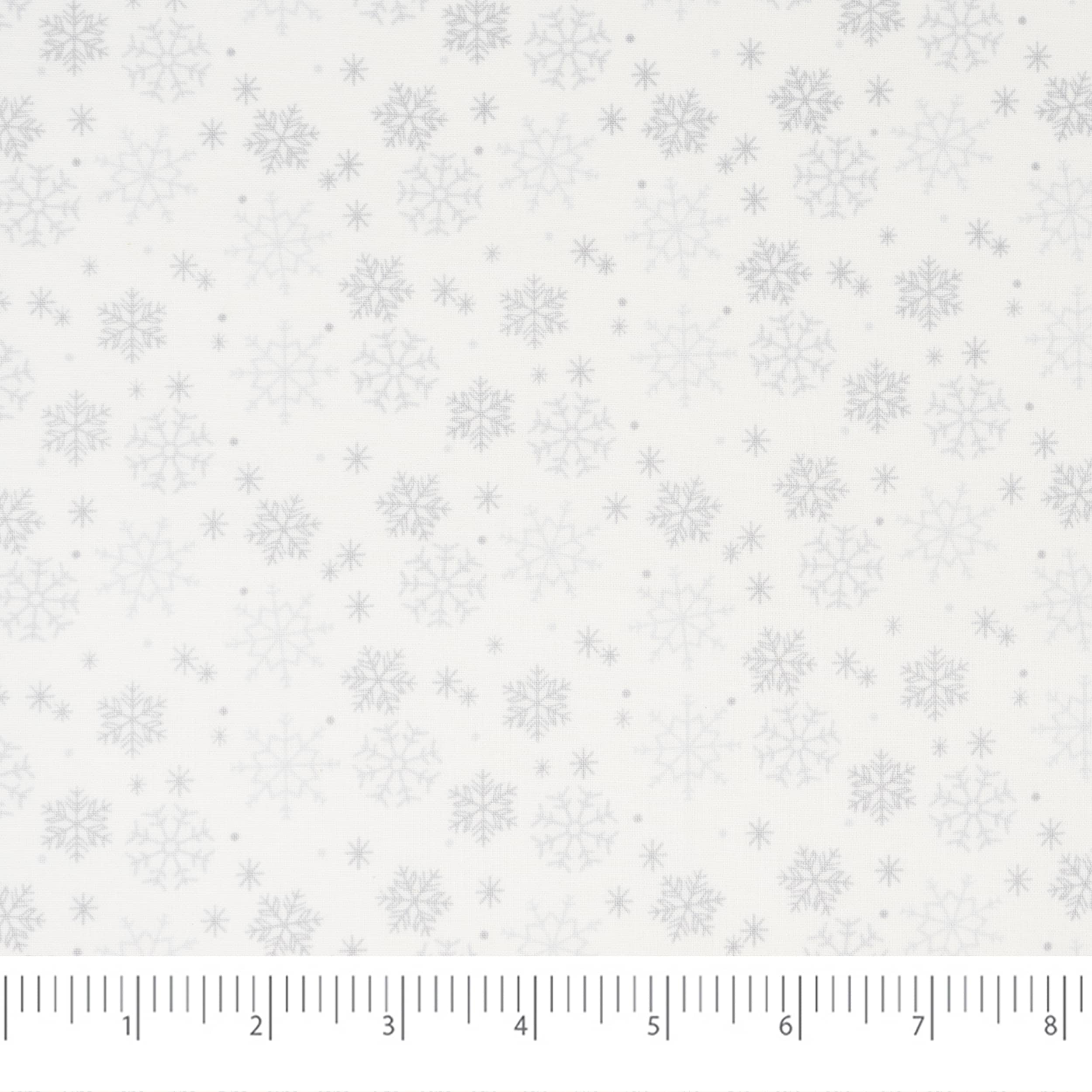 SINGER Christmas White Snowflakes Cotton Fabric