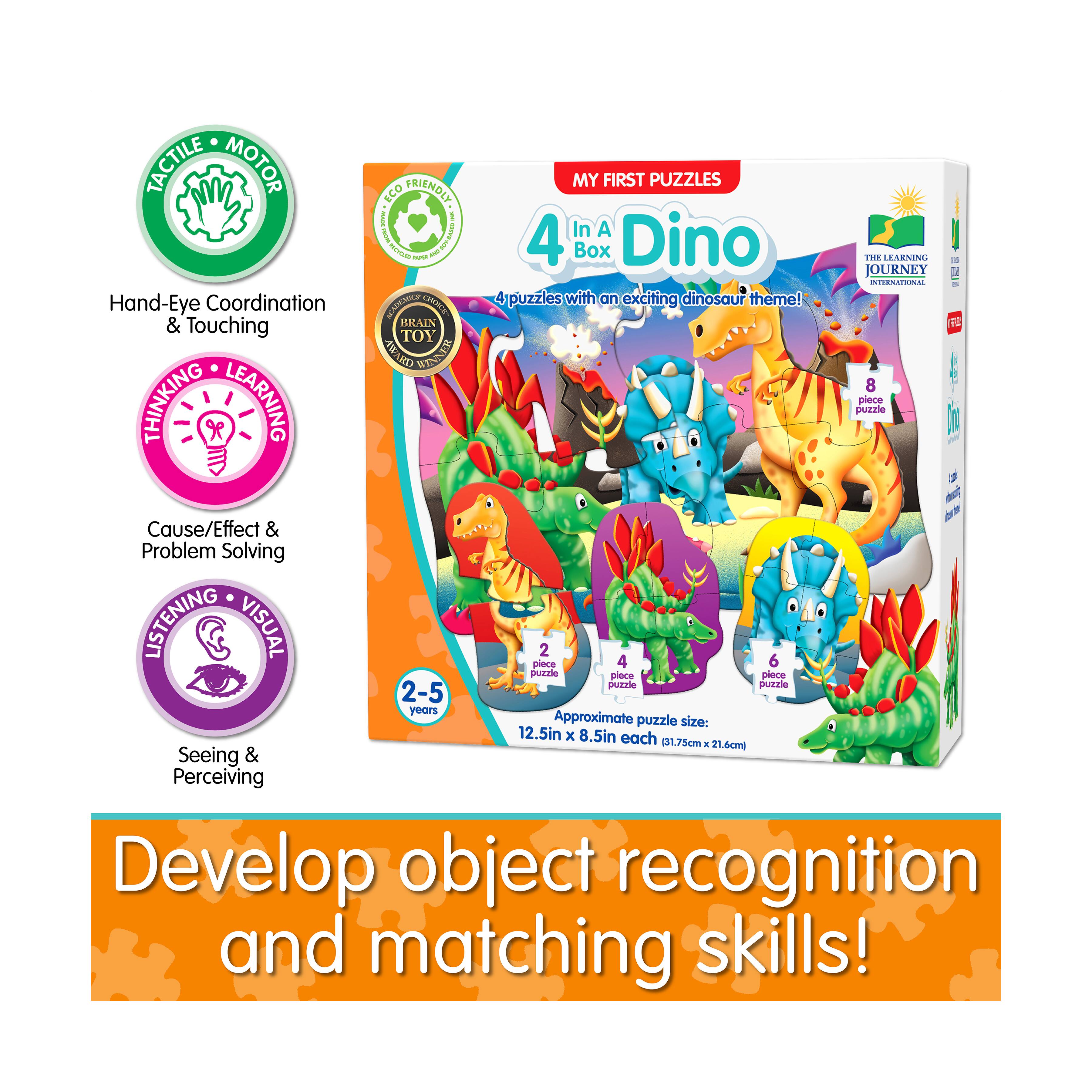 My First Puzzles - 4 In A Box - Dino: 20 Pcs