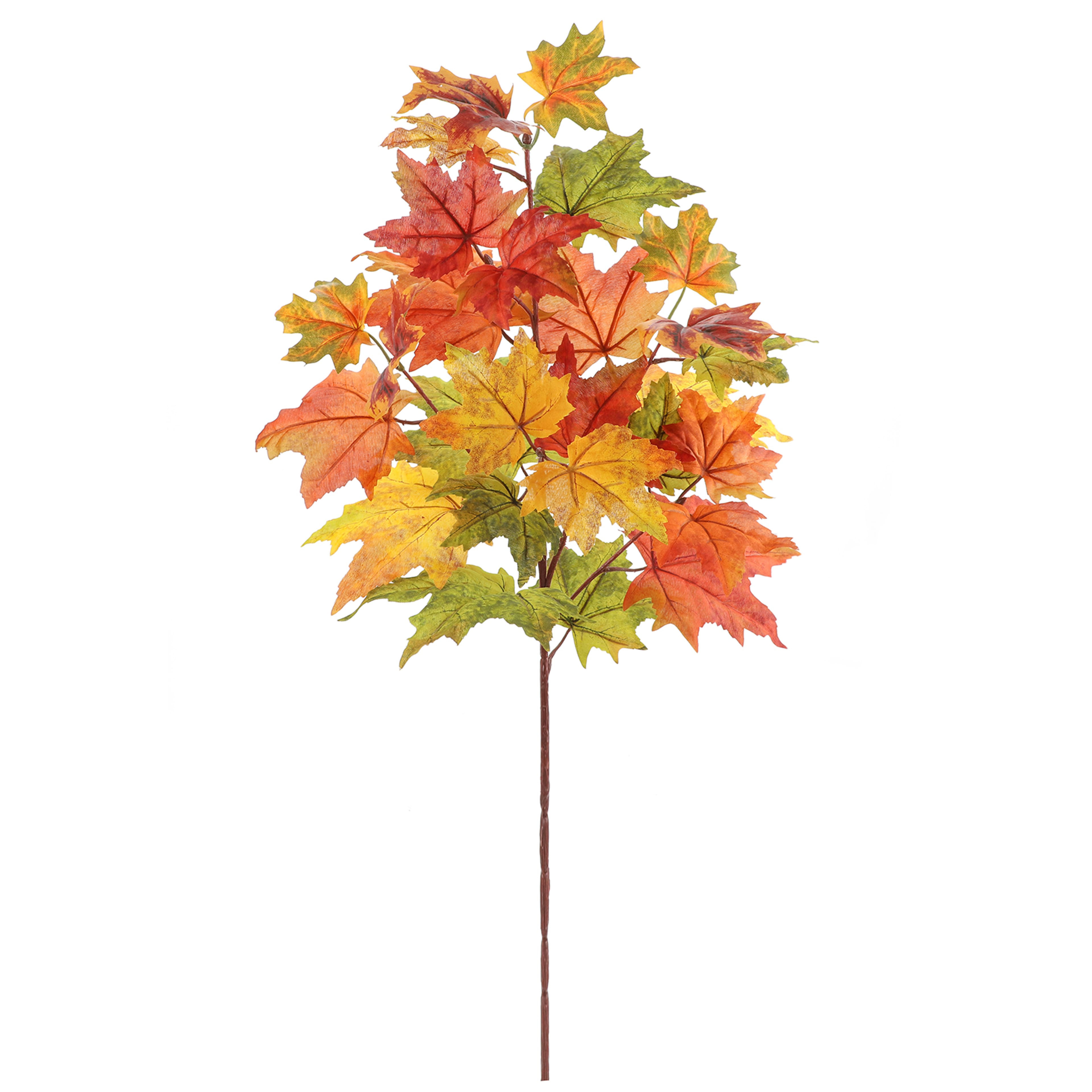 37" Orange, Yellow & Green Maple Leaf Stem by Ashland®