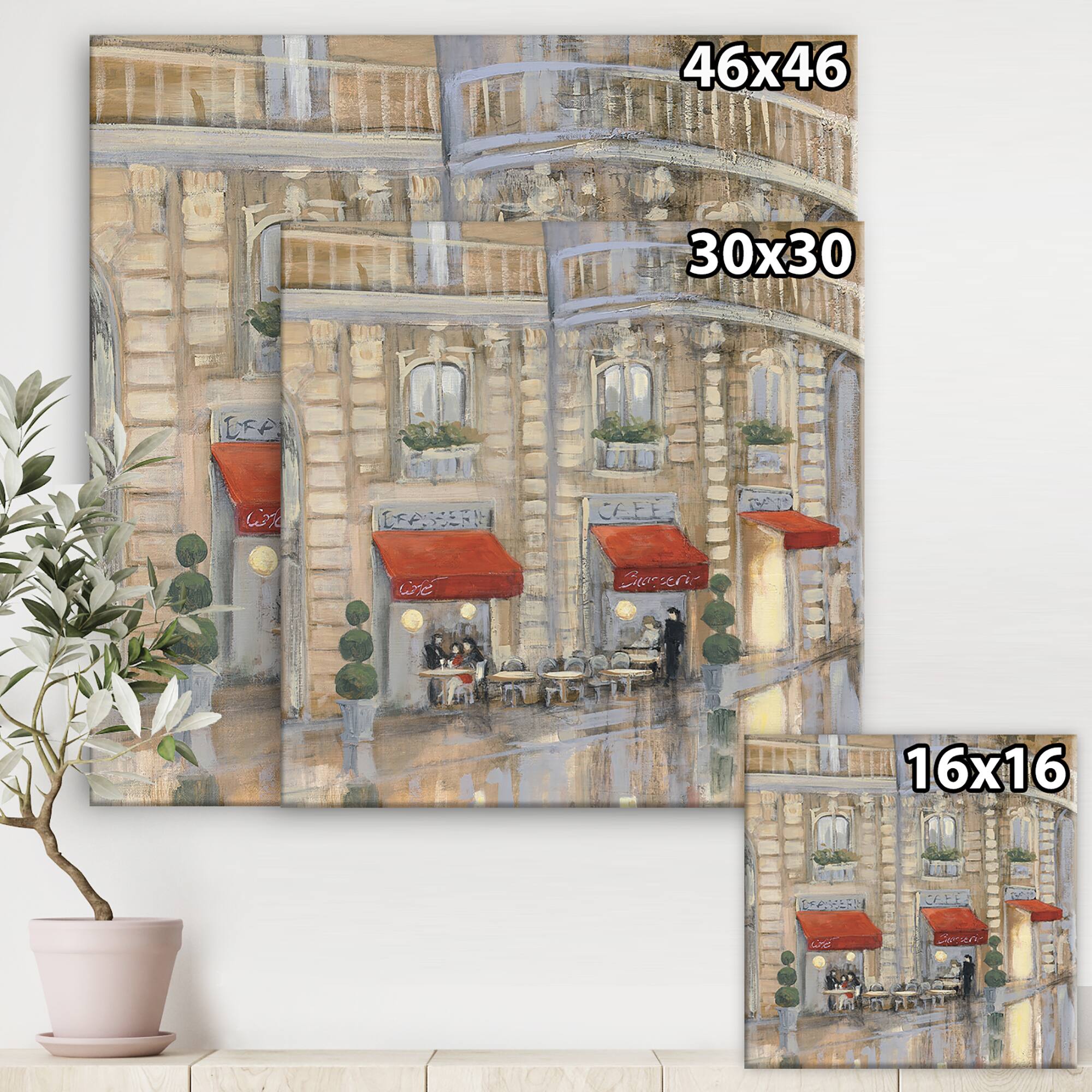 Designart - Love in Paris II - Romantic French Country Canvas Art