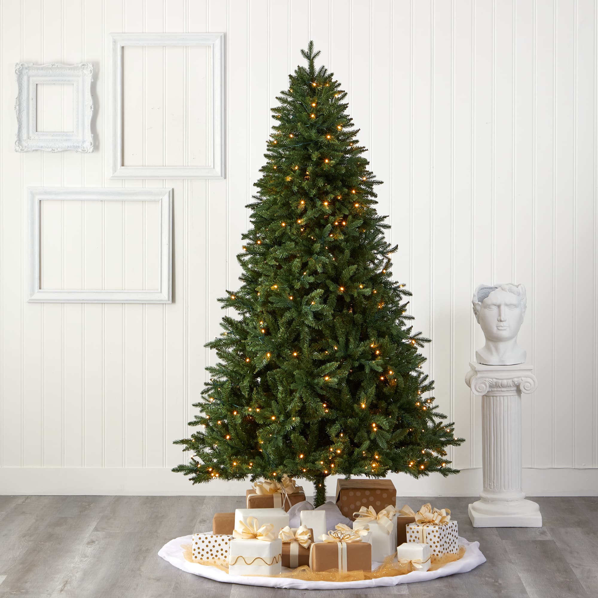 7ft. Pre-Lit New Hampshire Fir Artificial Christmas Tree, Clear LED Lights