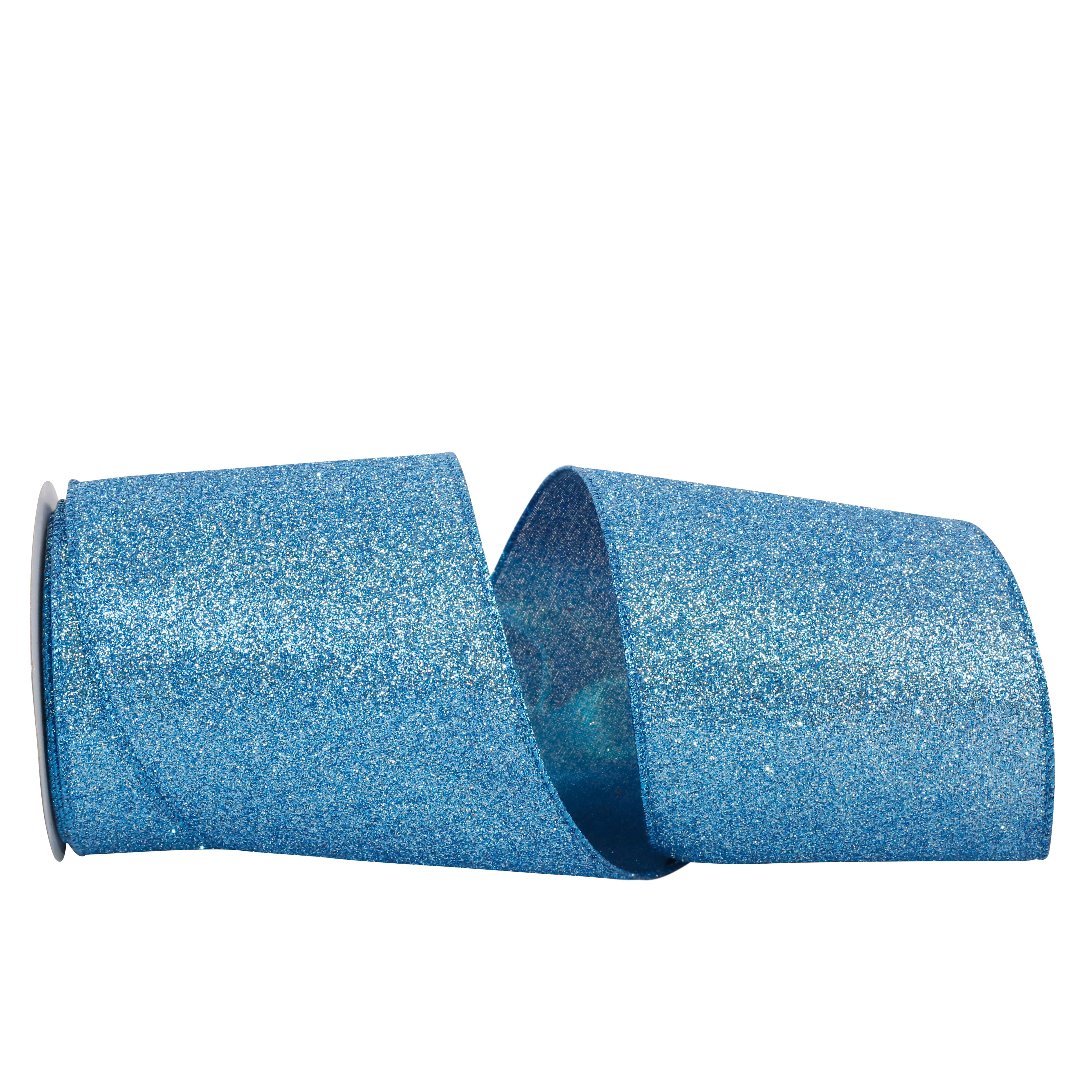 JAM Paper 4" x 10yd. Glitter Lamé Wired Ribbon
