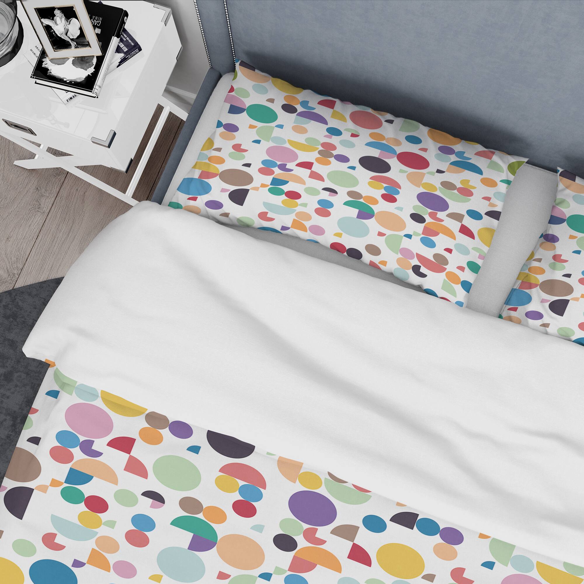 Designart 'Retro Abstract Geometric Pattern' Mid-Century Modern Bedding Set - Duvet Cover & Shams