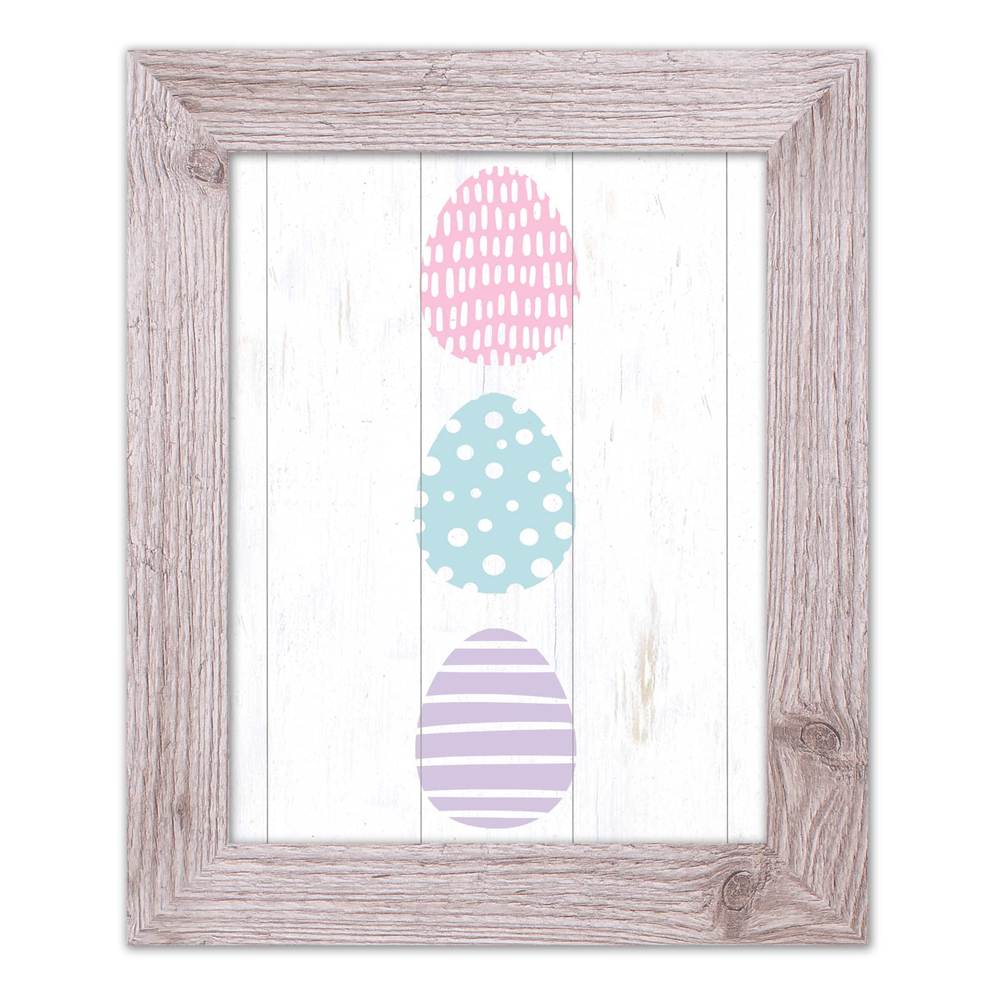 Tri Eggs 2 11" x 14" Western White Framed Print