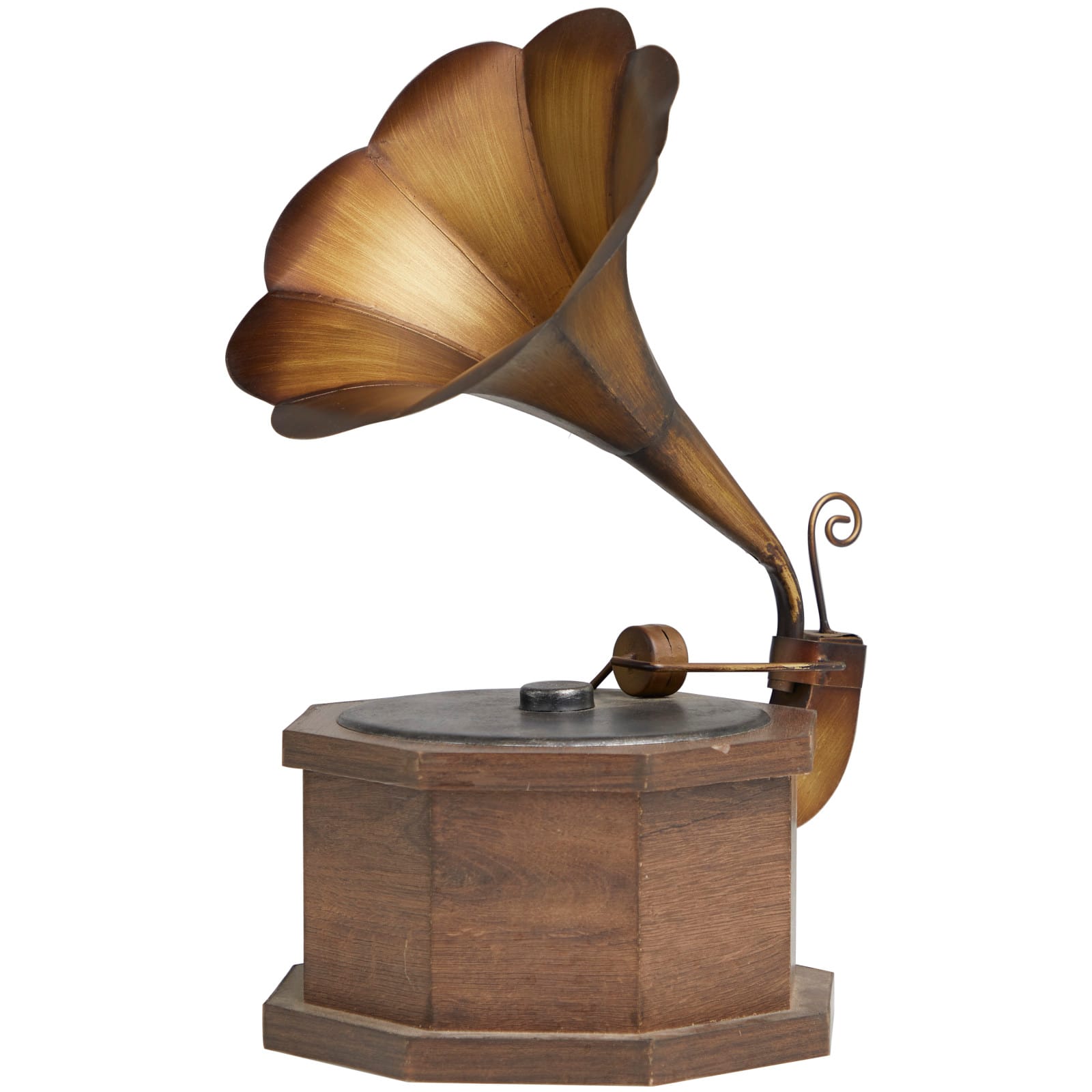 17" Vintage Gramophone Functional Tabletop Décor