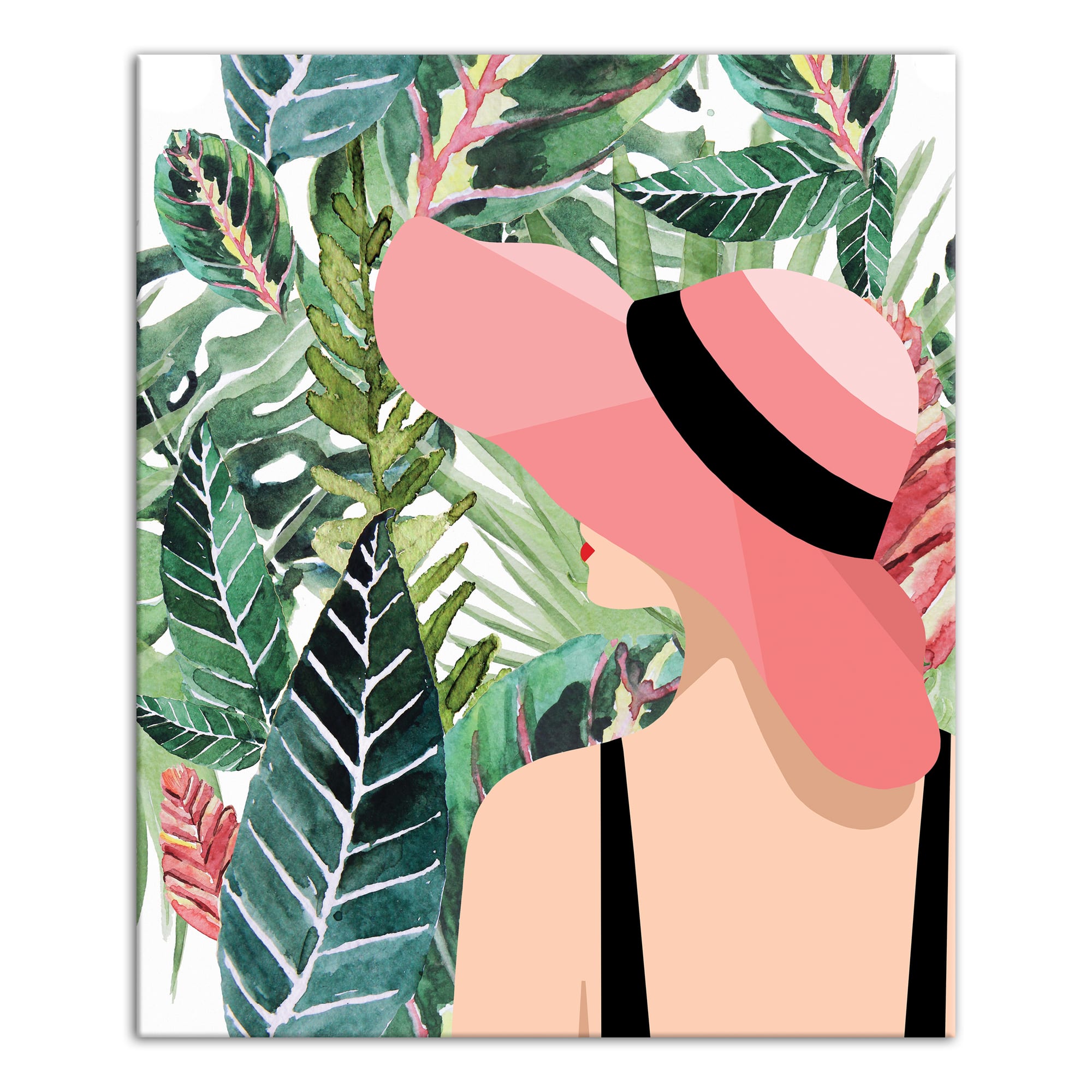 Watercolor Greenery Canvas Wall Art