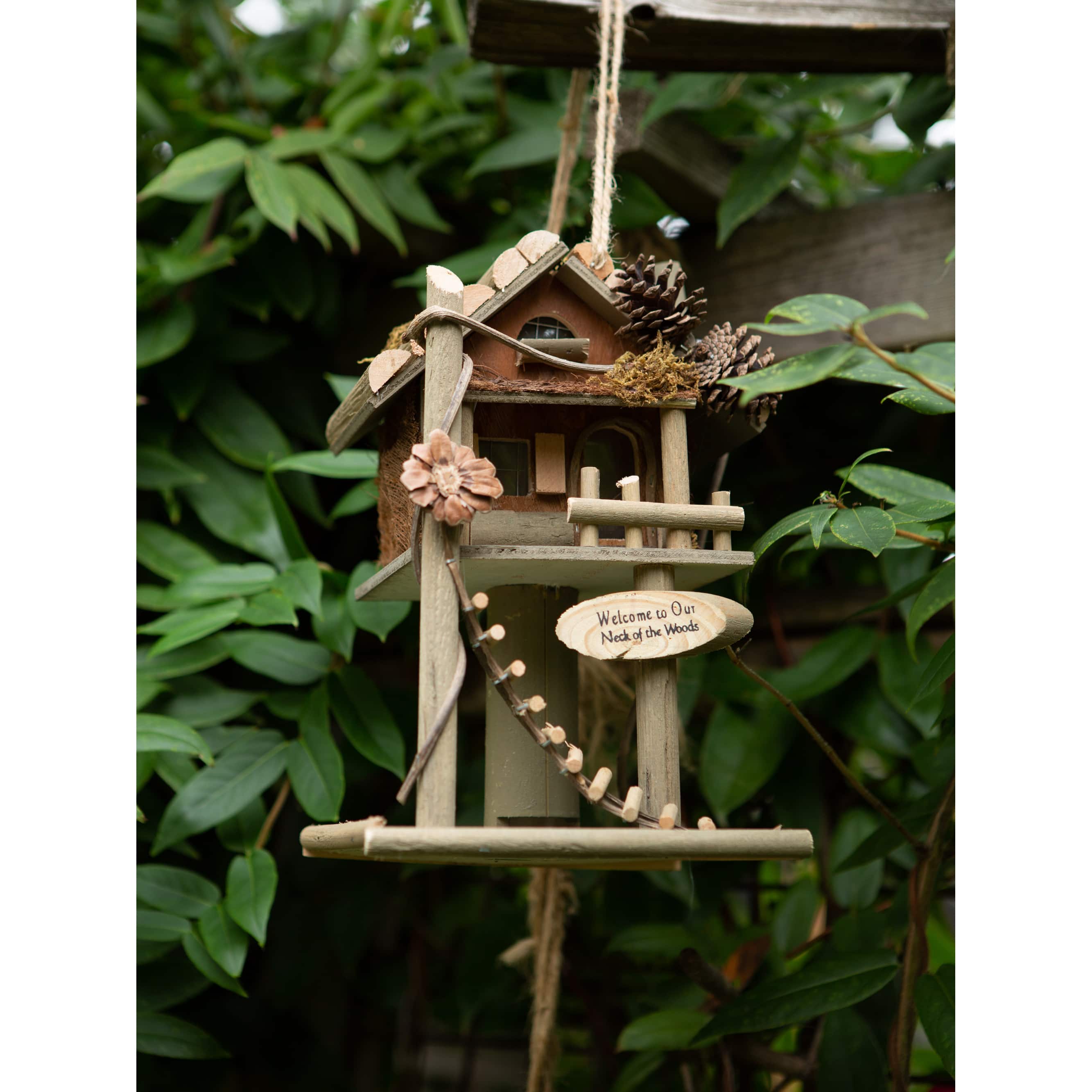 12" Tree House Bird Feeder