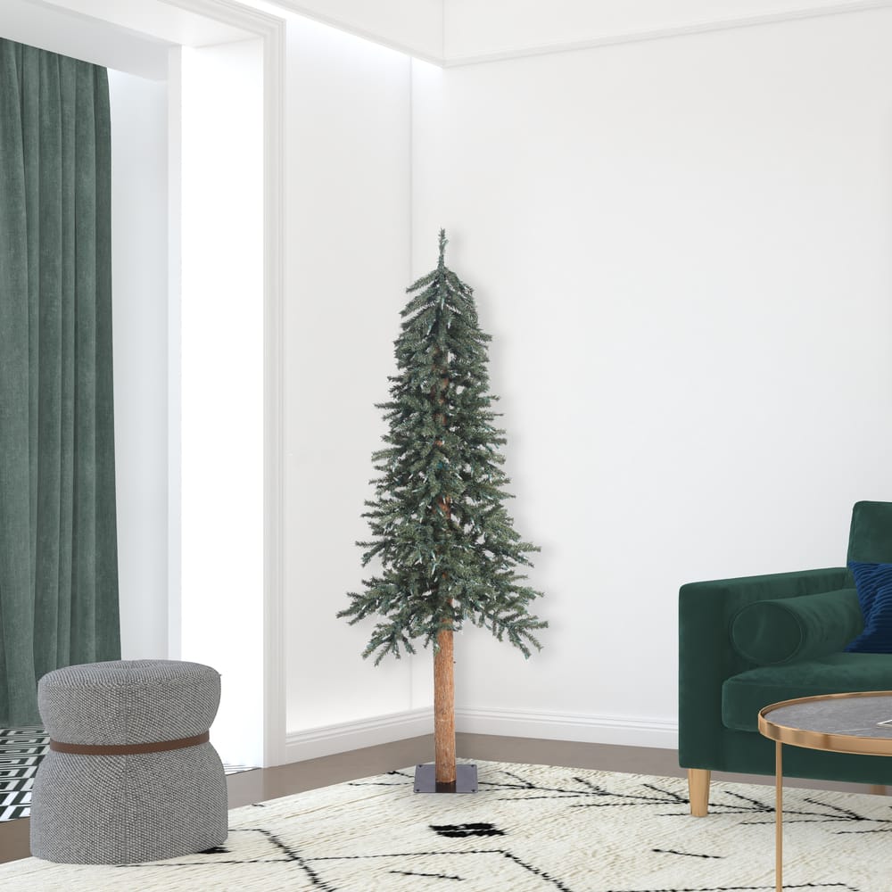 6ft. Unlit Natural Bark Alpine Artificial Christmas Tree