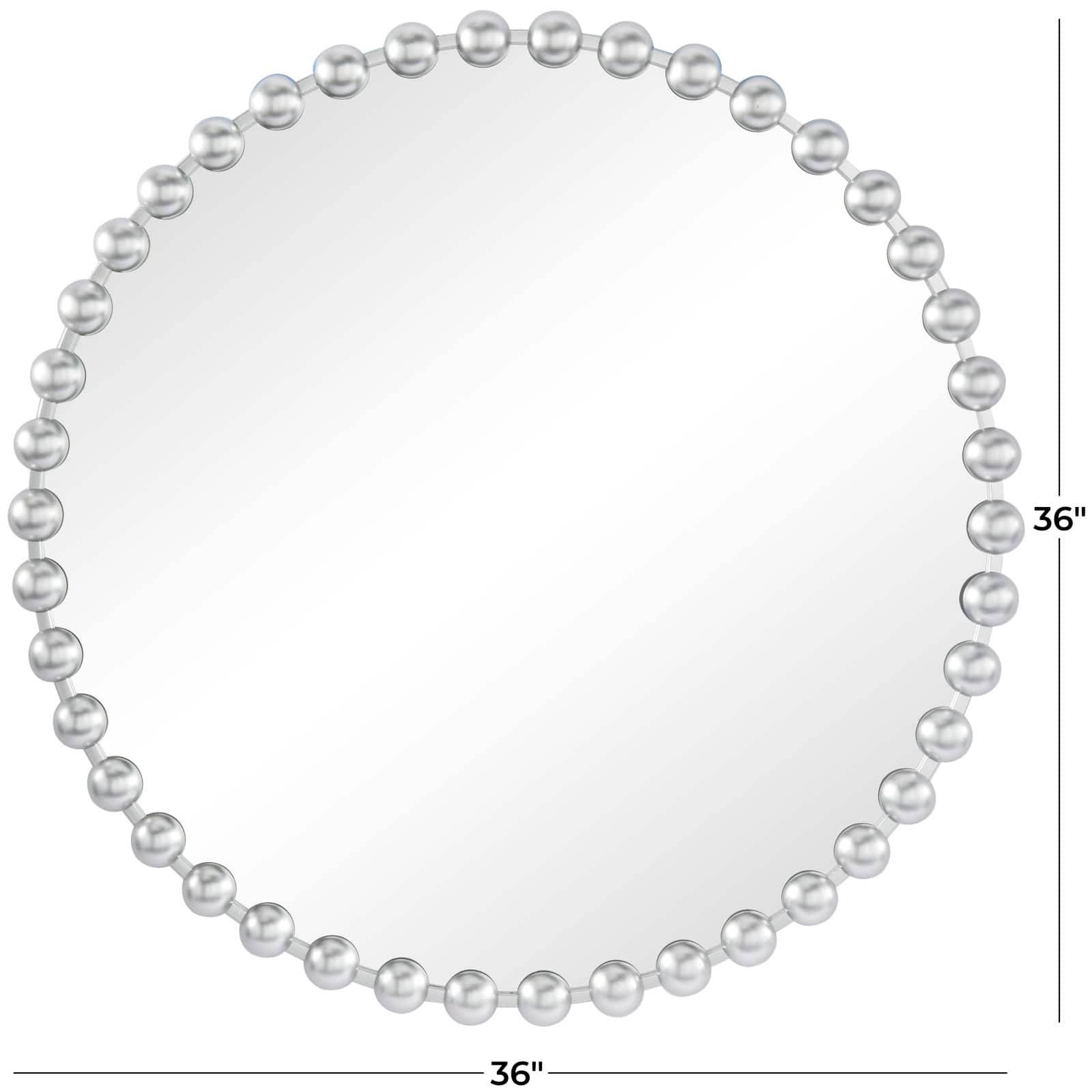 CosmoLiving by Cosmopolitan Silver Metal Orb Framed Wall Mirror 36" x 2" x 36"