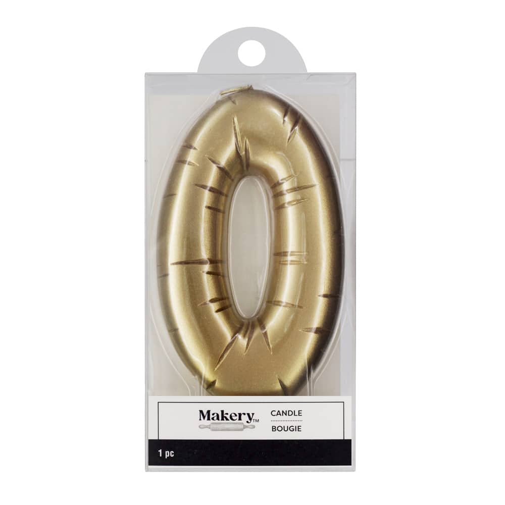 Gold Number Candle by Makery
