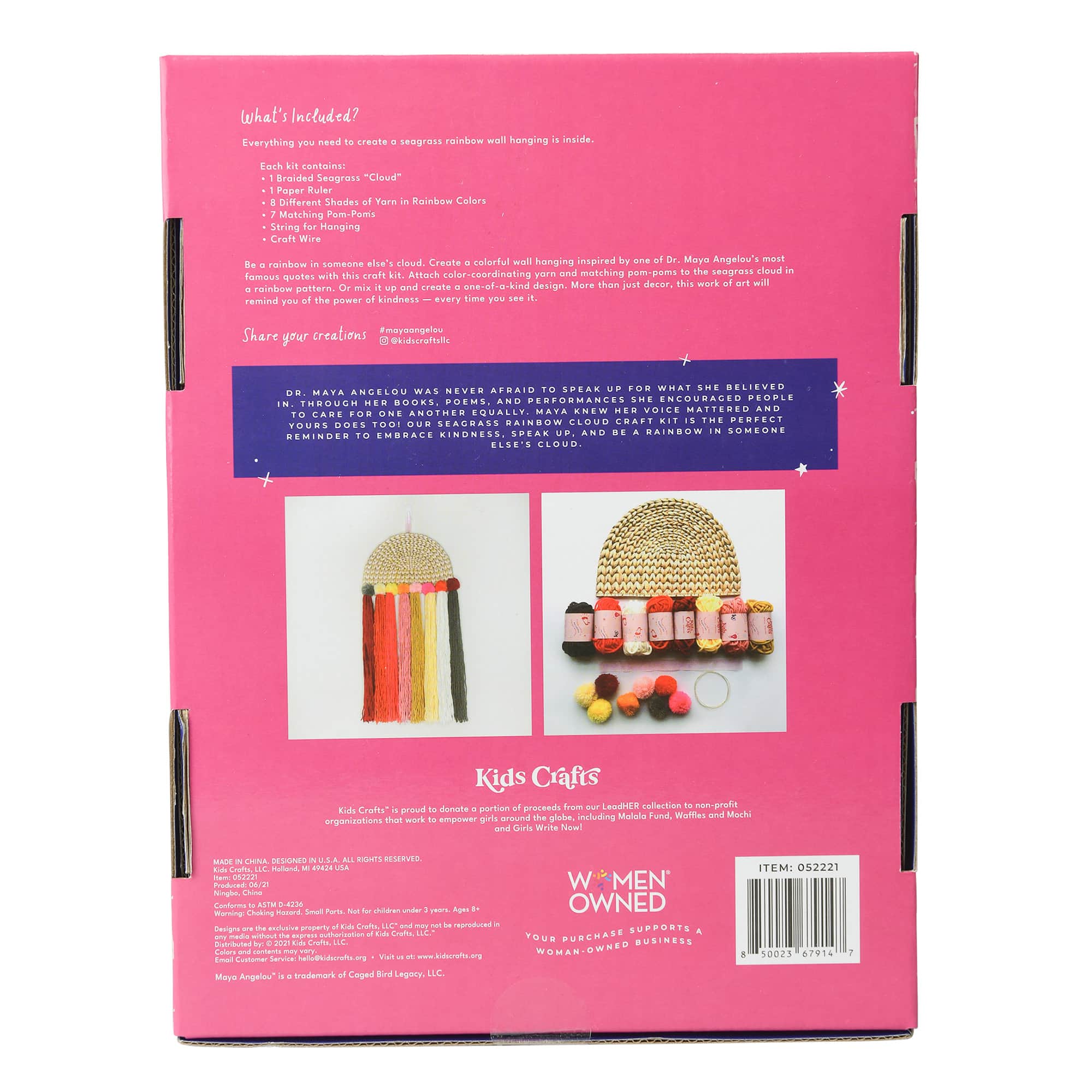 Kids Crafts Speak Like Maya Rainbow Wall Hanging Craft Kit