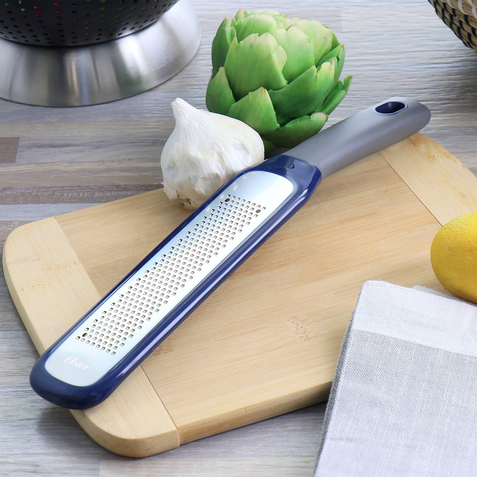 Oster Bluemarine Blue Stainless Steel Long Grater with Plastic Handle 