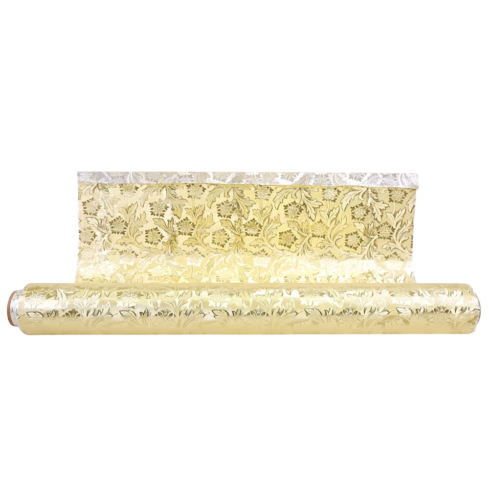 JAM Paper Embossed Floral Foil Wrapping Paper