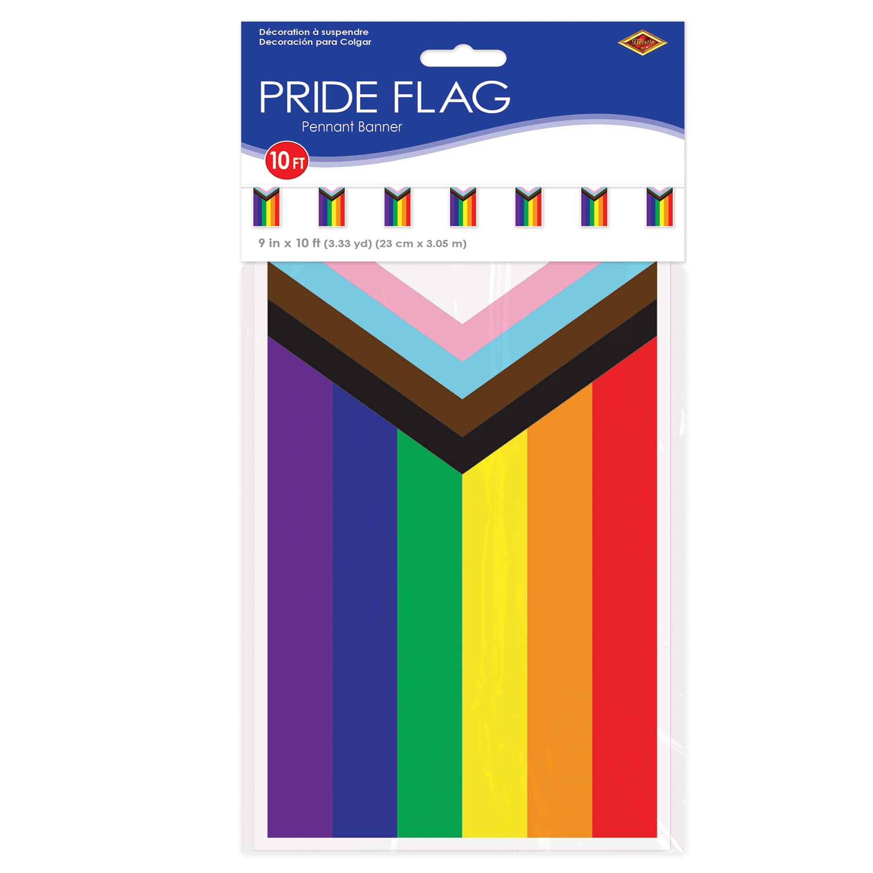 Beistle 10ft. Pride Flag Pennant Banner