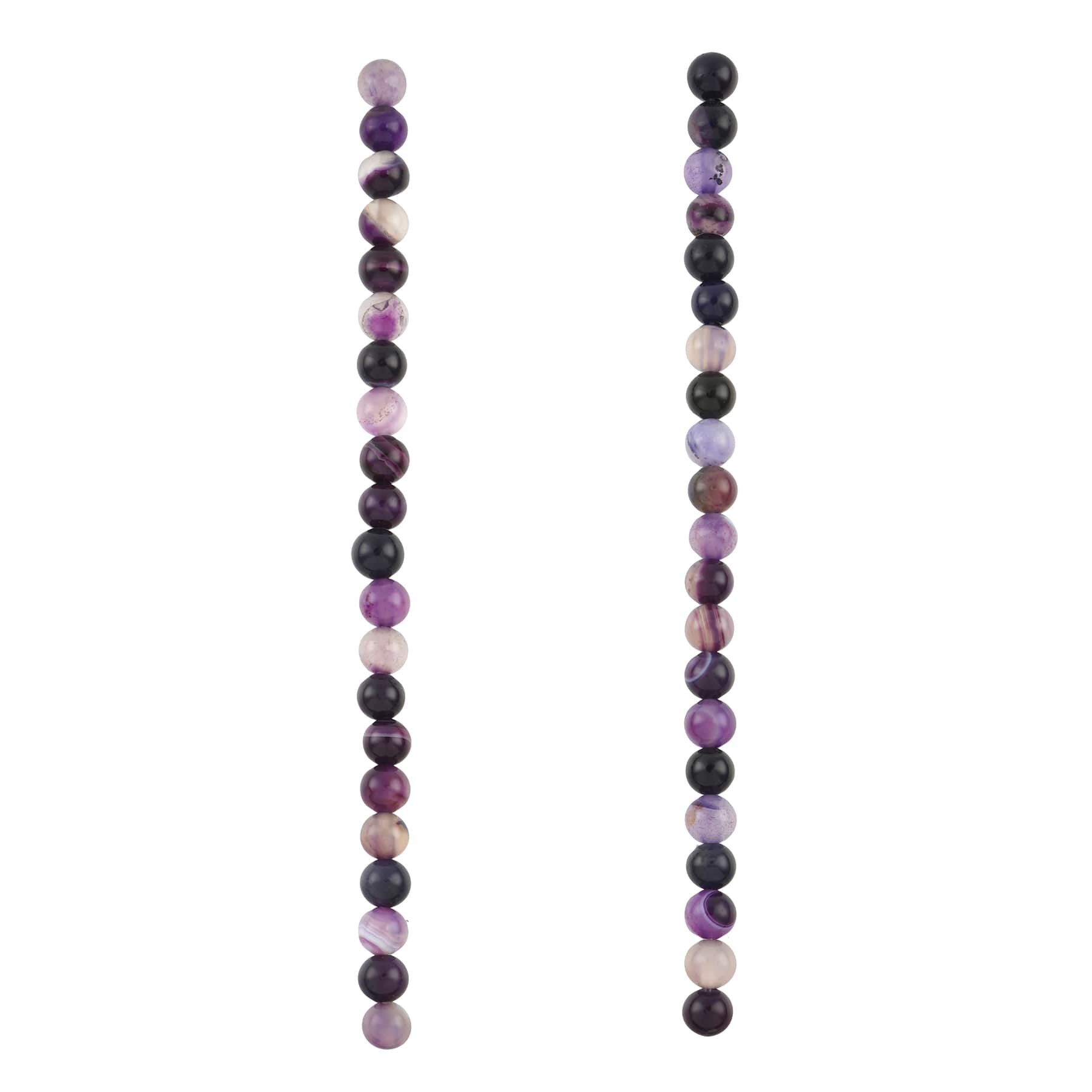 Purple Agate Round Beads by Bead Landing™
