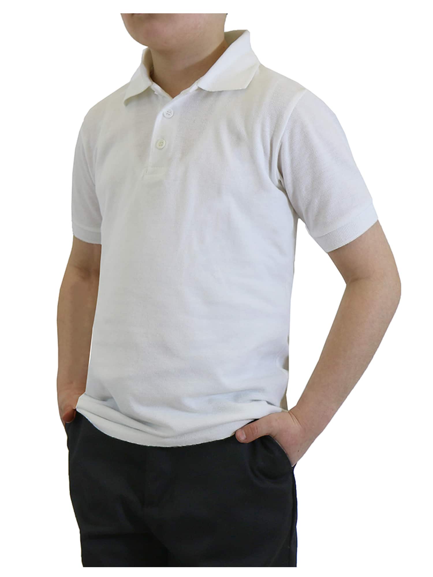 Galaxy By Harvic School Uniform Short Sleeve Boy's Pique Polo Shirt