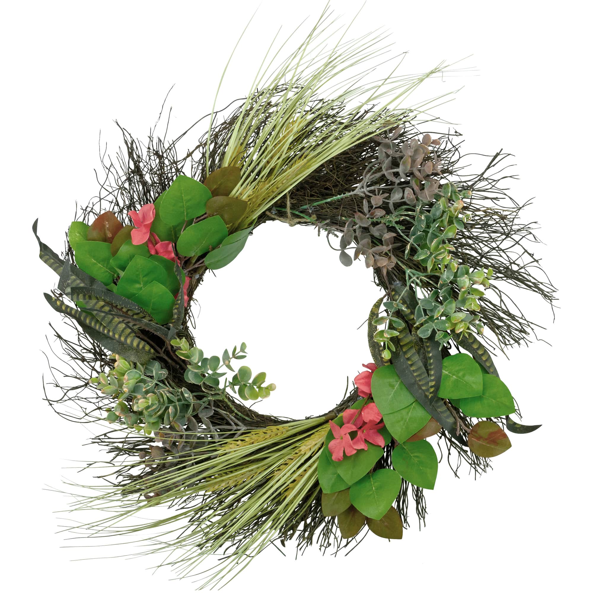 22" Wheat, Eucalyptus & Twig Wreath