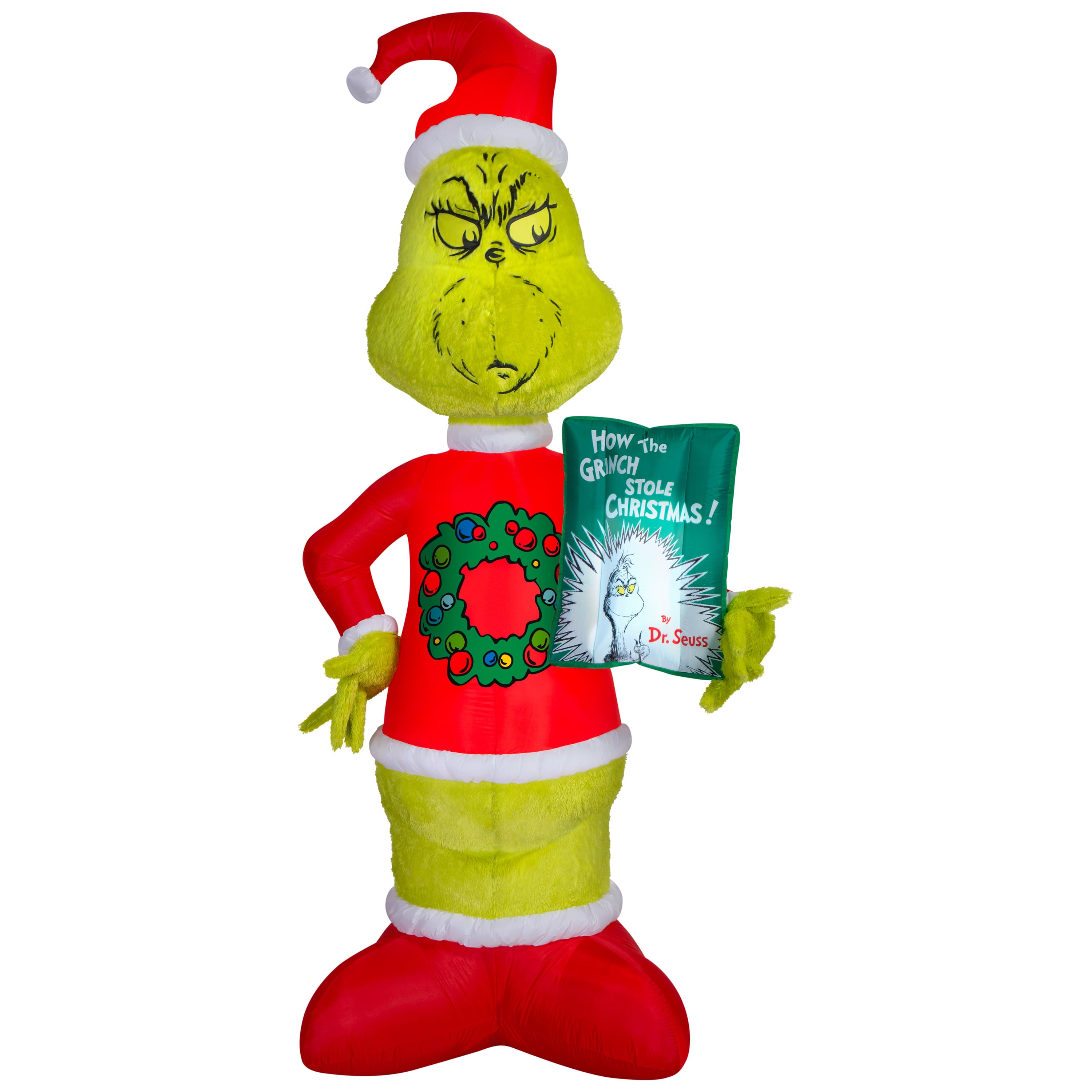 10ft. Airblown® Inflatable Grinch Fuzzy Plush Christmas Light Décor