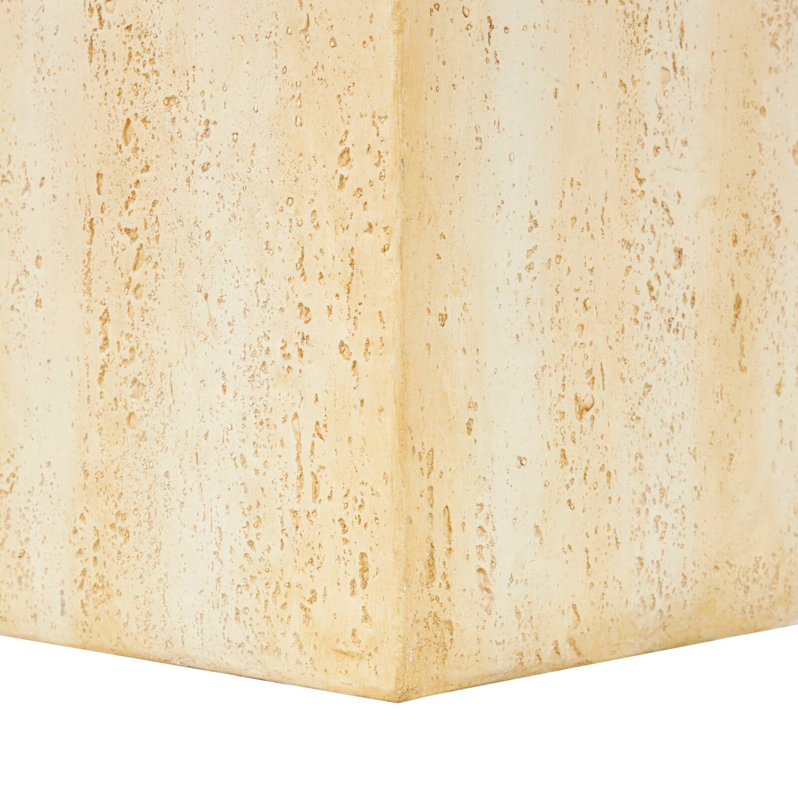 18" Natural Textured Wood Grain Outdoor Accent Table
