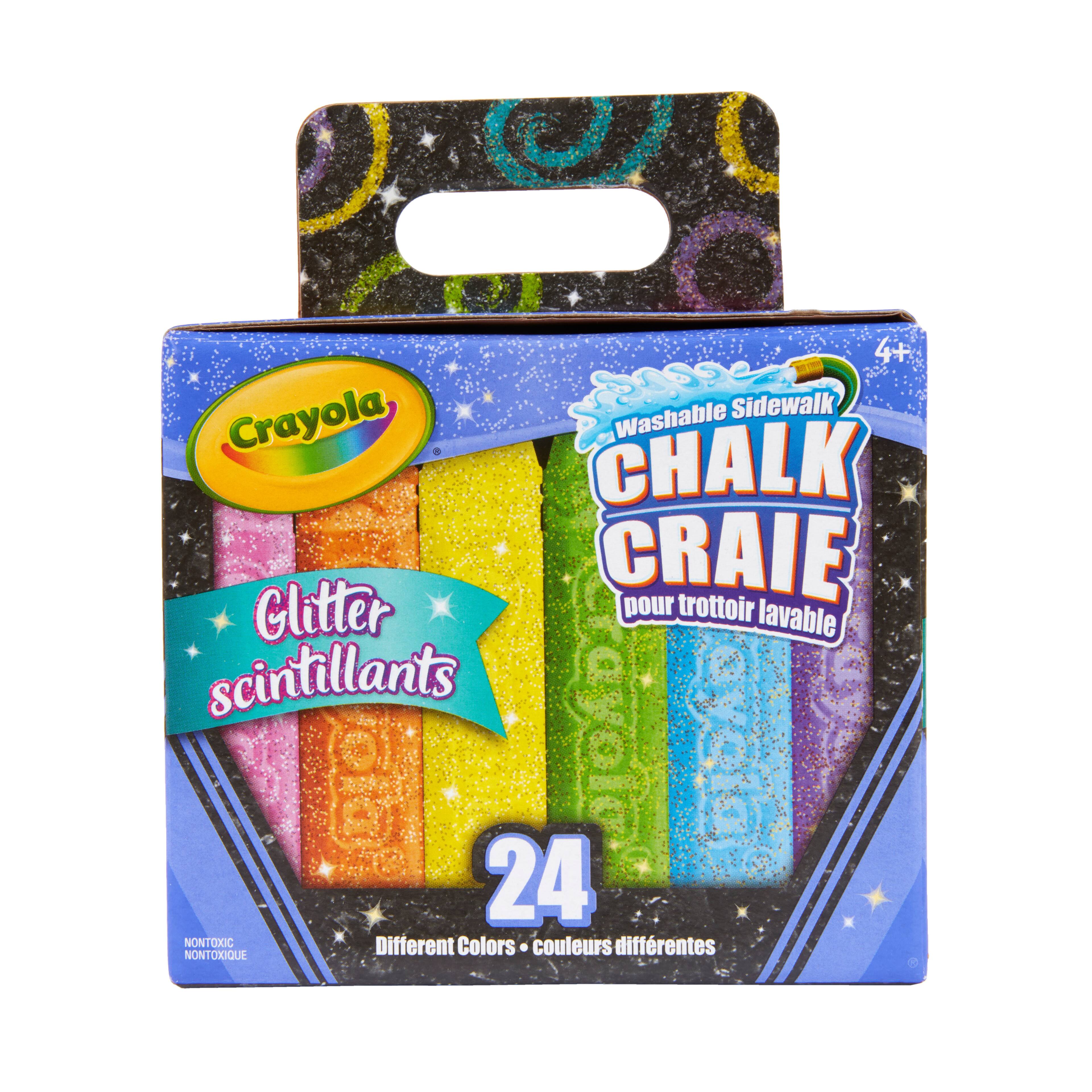 Crayola® Glitter 24 Color Washable Sidewalk Chalk