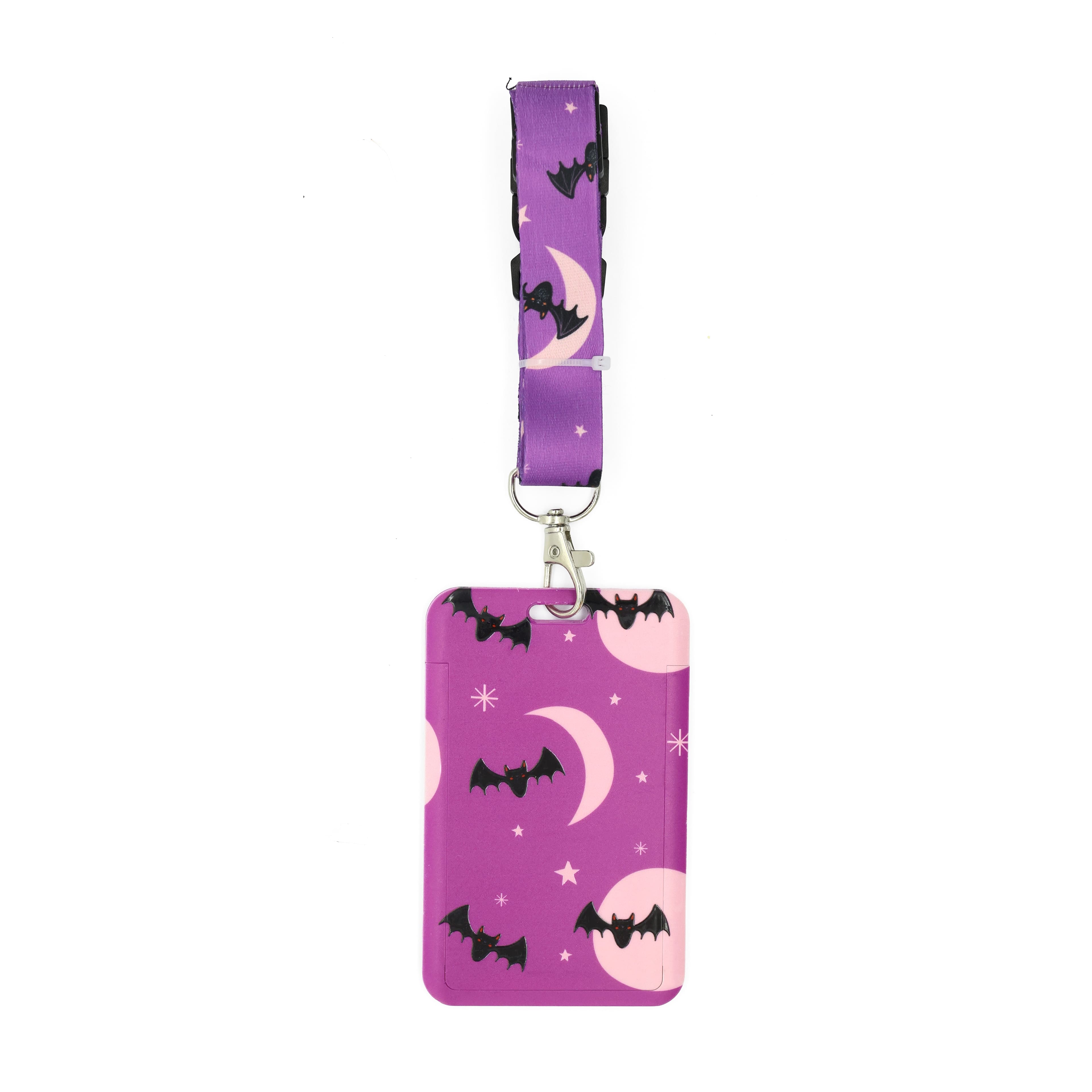 Purple & Black Bats Lanyard ID Holder by Creatology™