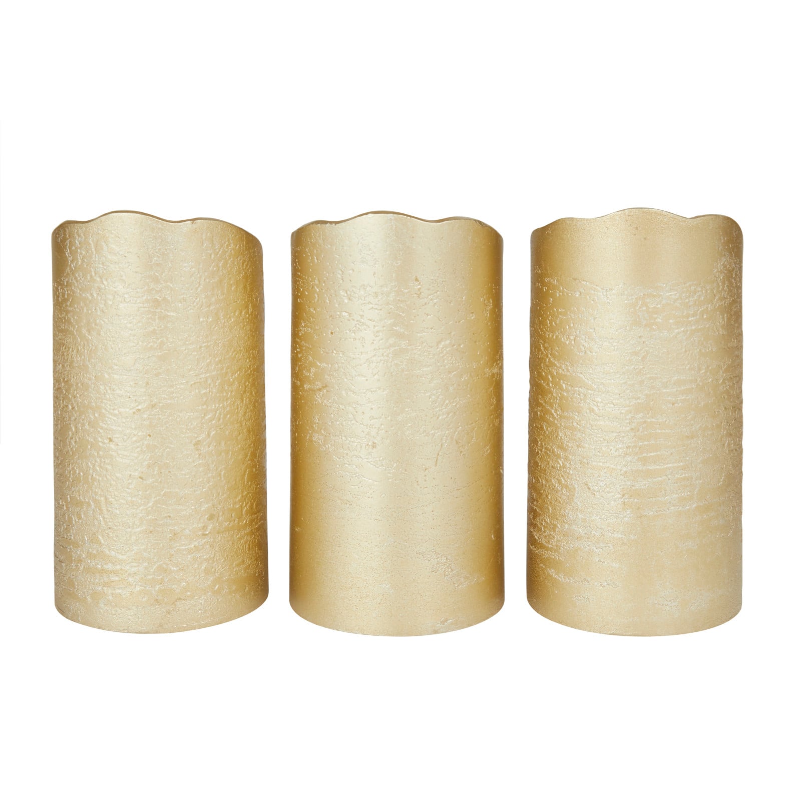 Gold Traditional Flameless Candle Set