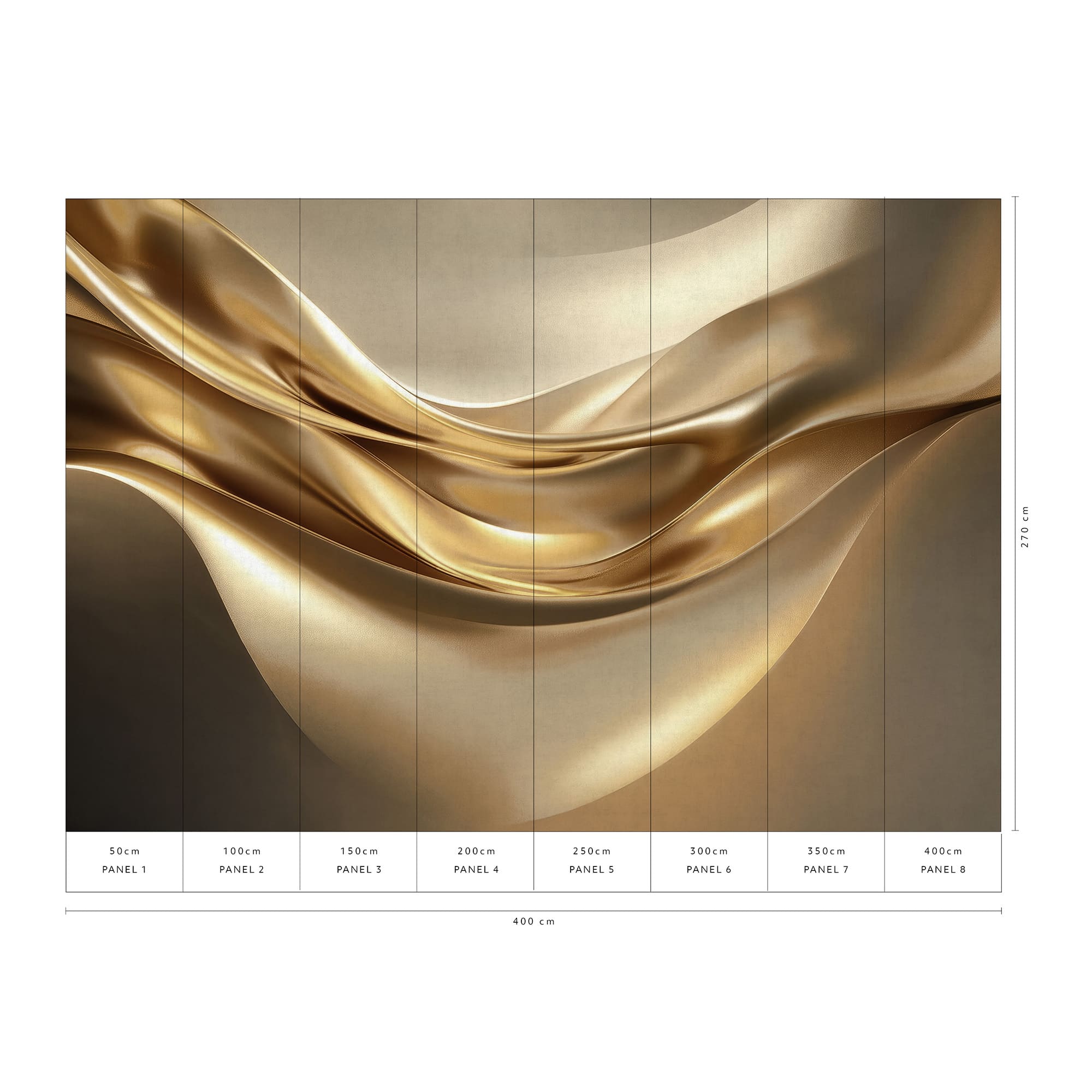 Designs Direct Liquid Gold Wall Mural