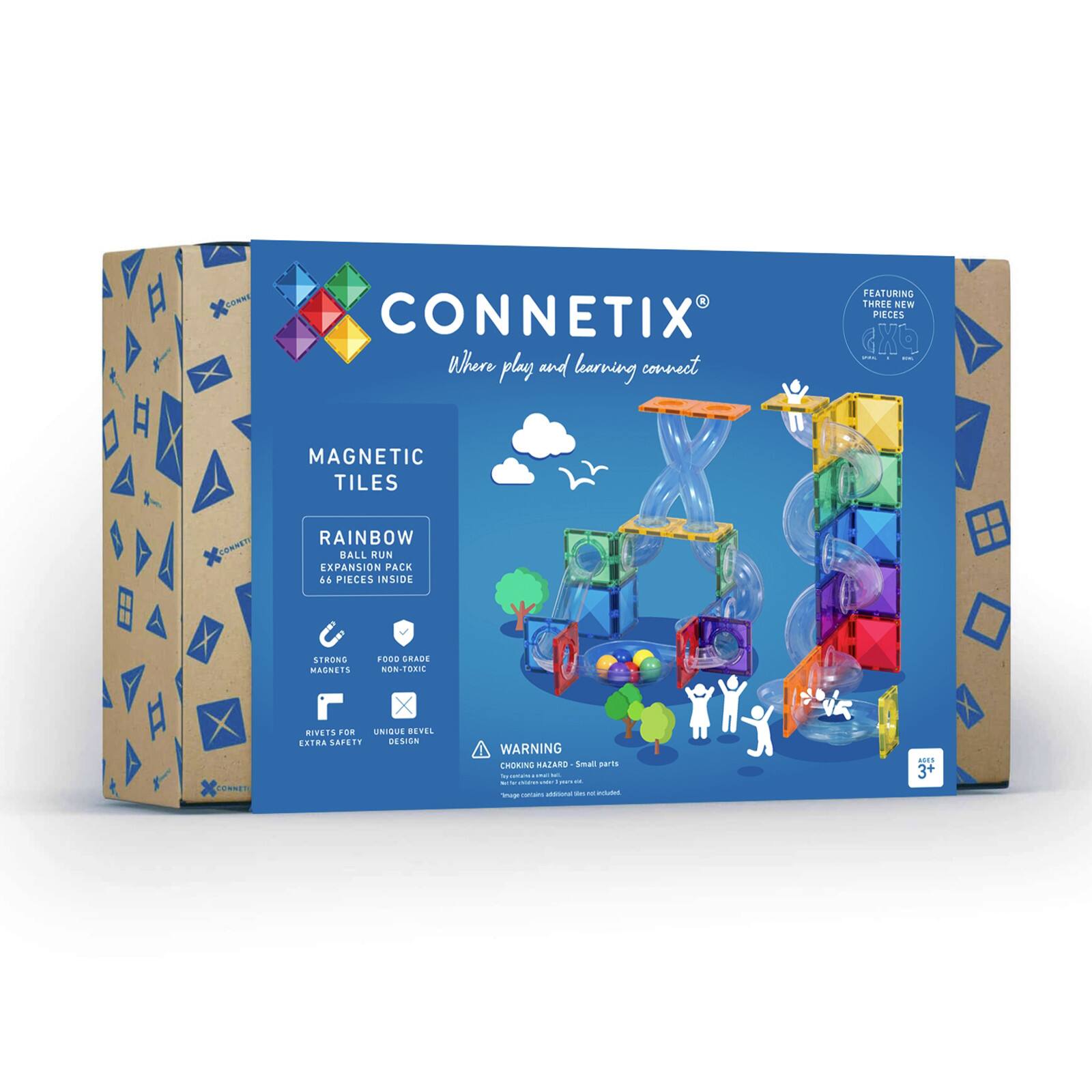 Connetix® Rainbow Magnetic Tiles Ball Run Expansion Kit