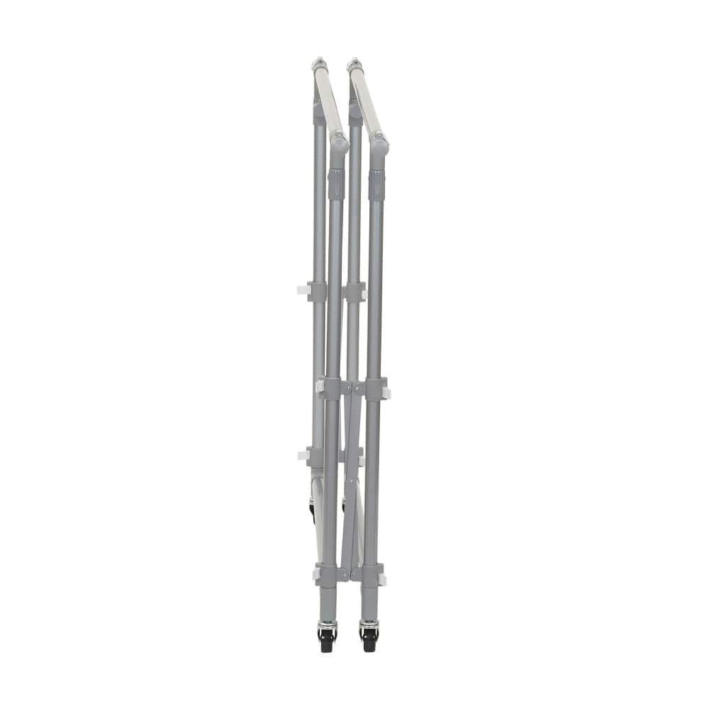Household Essentials 62" Folding Double Garment Rack with Wheels