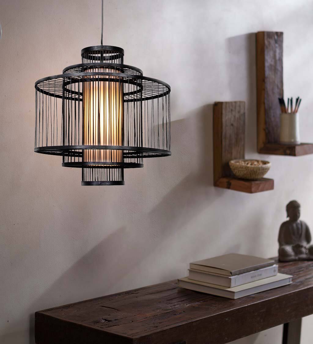 Hello Honey® 19.5" Boho Tiered Bamboo Chandelier