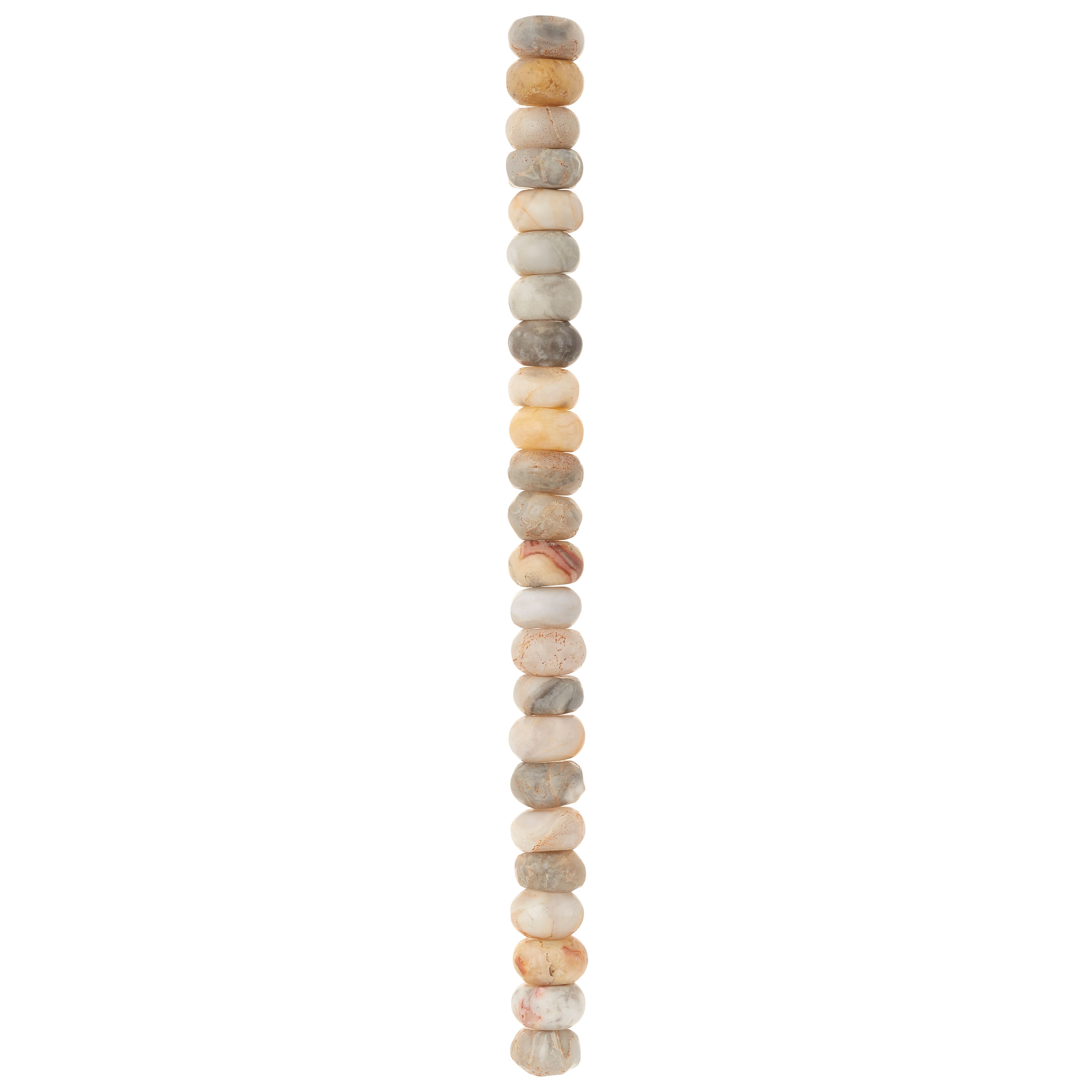 12 Pack: Amber Crazy Lace Agate Rondelle Beads, 10mm by Bead Landing™