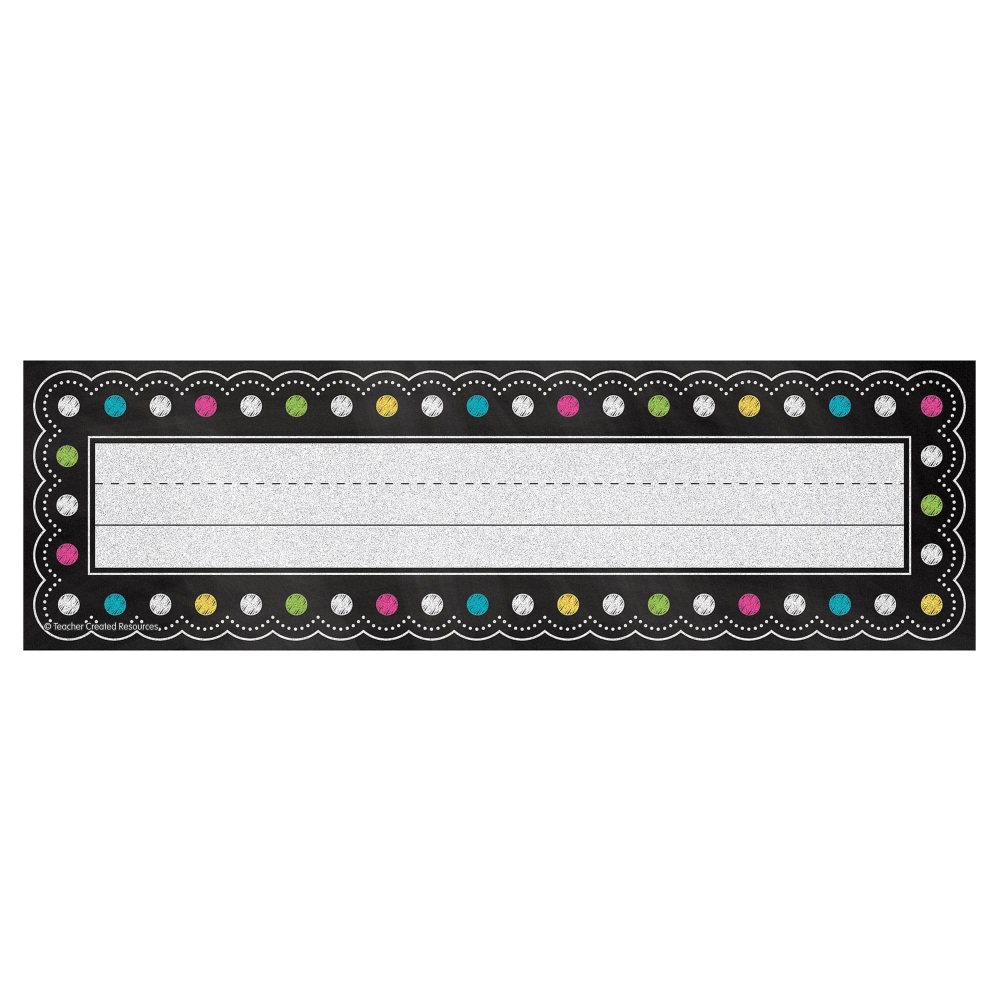 Chalkboard Brights Flat Name Plates