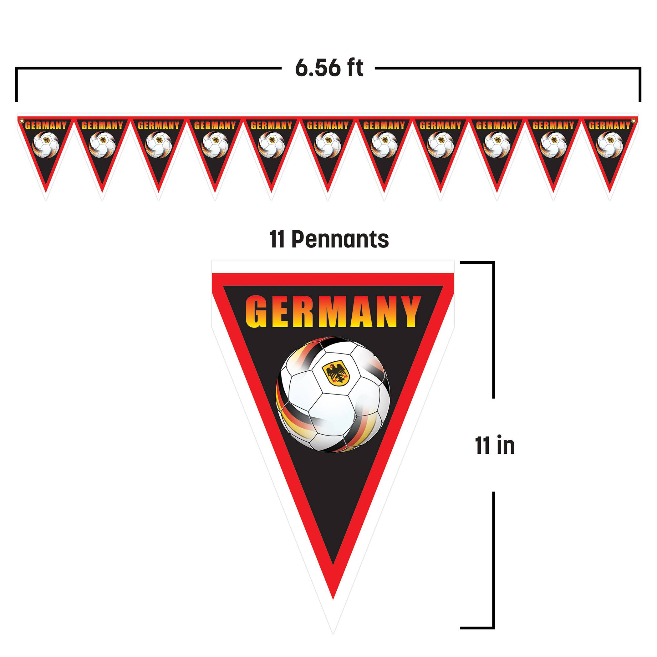 11" x 6.5ft. Germany Soccer Pennant Banner