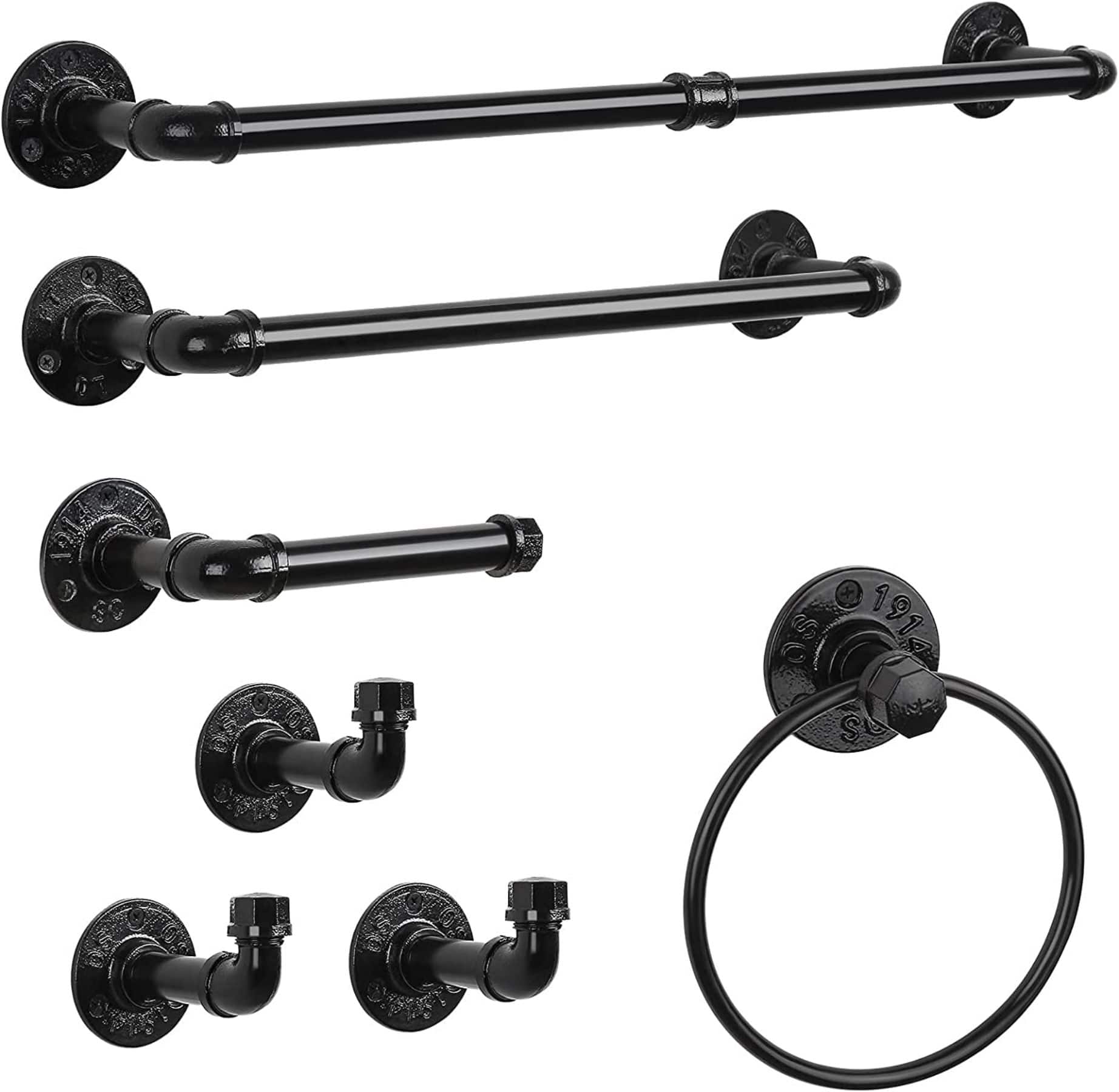 NEX™ 7-Piece Black Bathroom Hardware Set