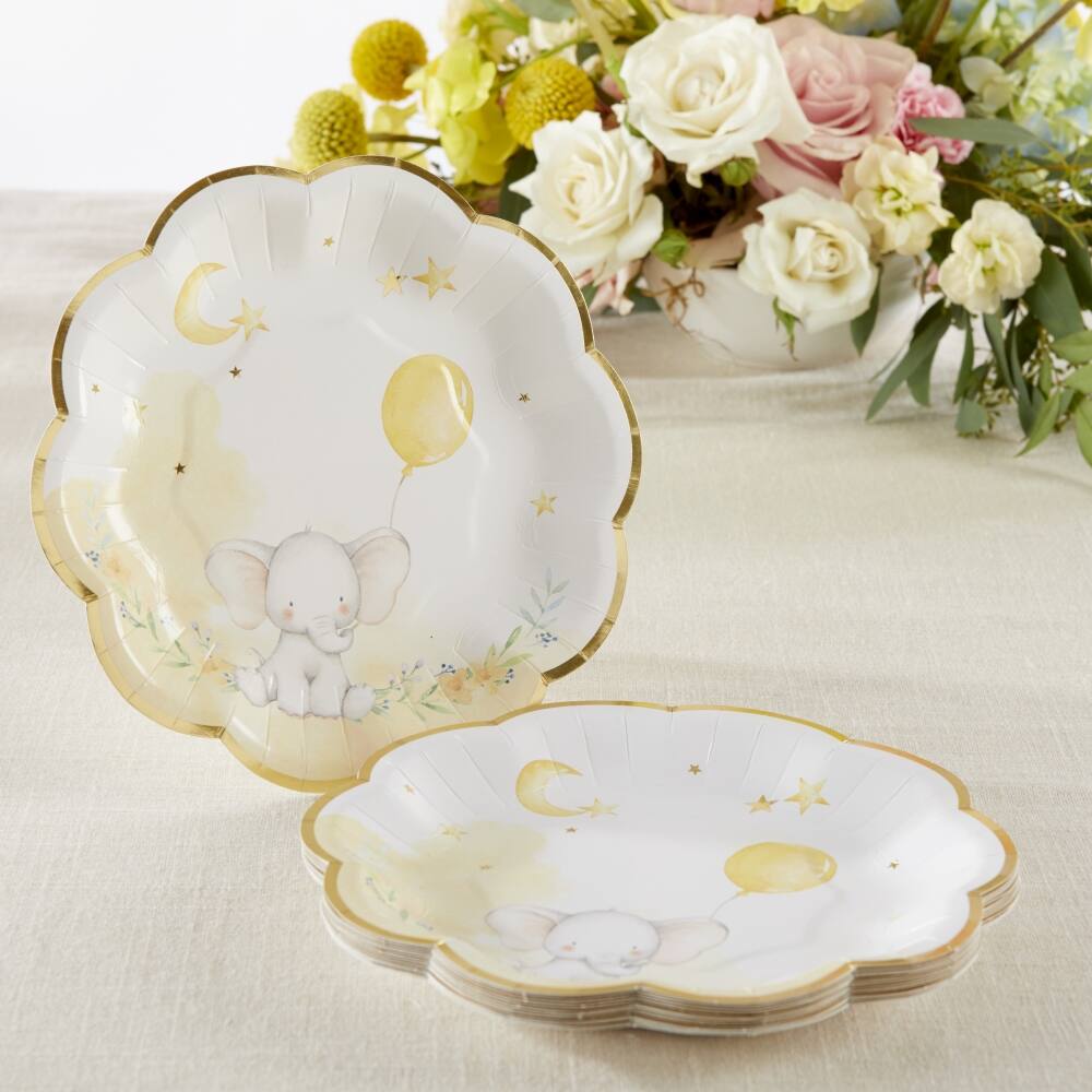 Kate Aspen® 7'' Elephant Baby Shower Premium Paper Plates, 16ct.