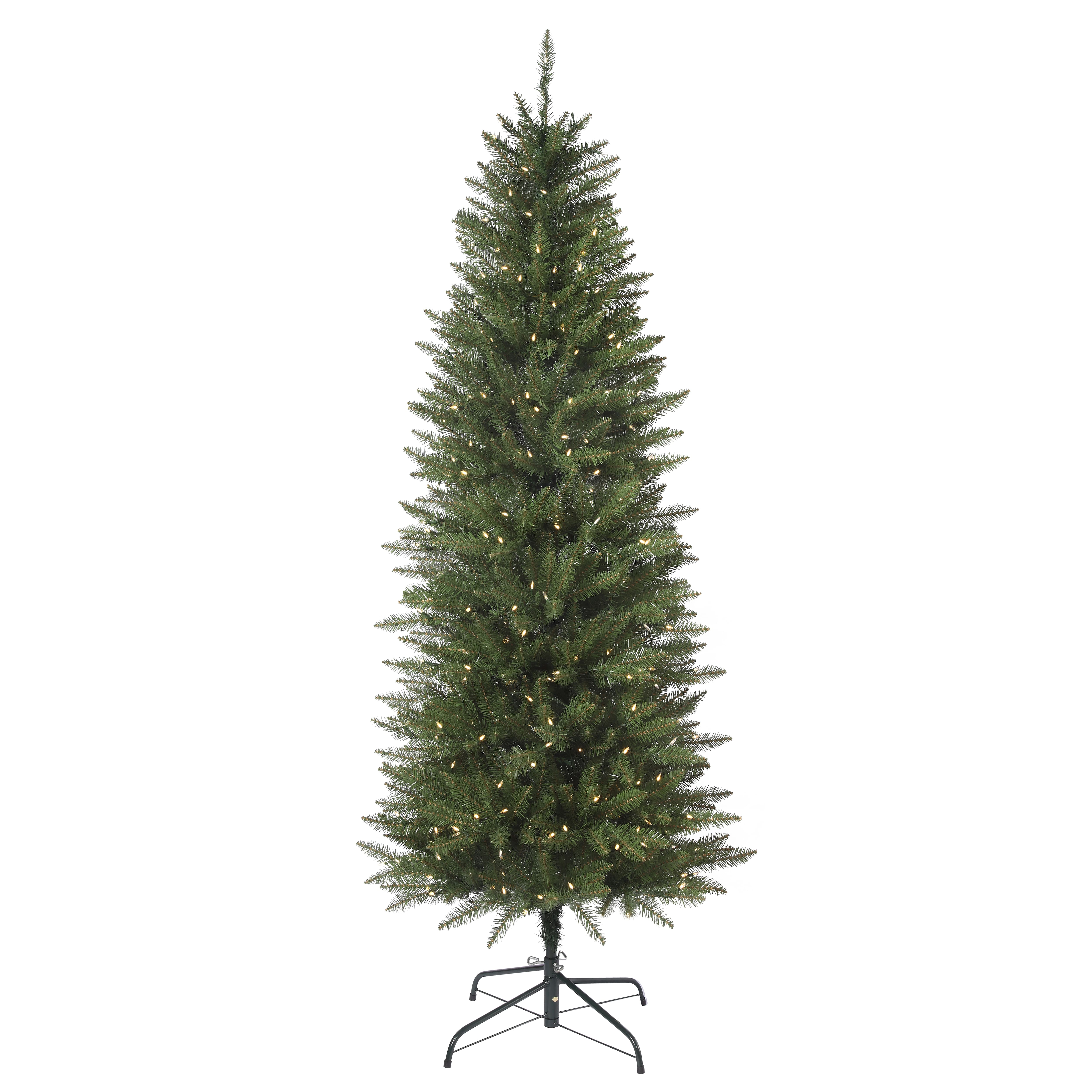 6.5ft. Pre-Lit Dumont Pencil Artificial Christmas Tree, Soft White LED Lights